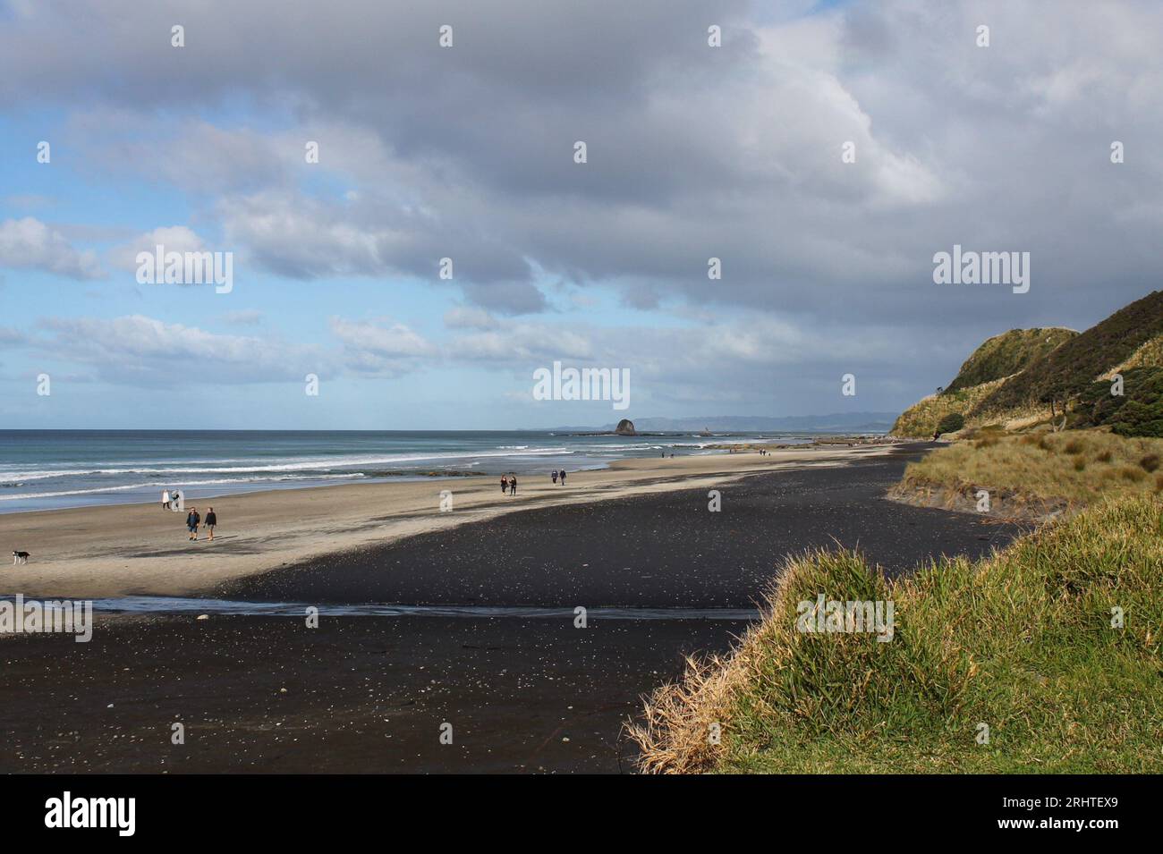 Blick auf Mangawhai Heads Beach, Neuseeland Stockfoto