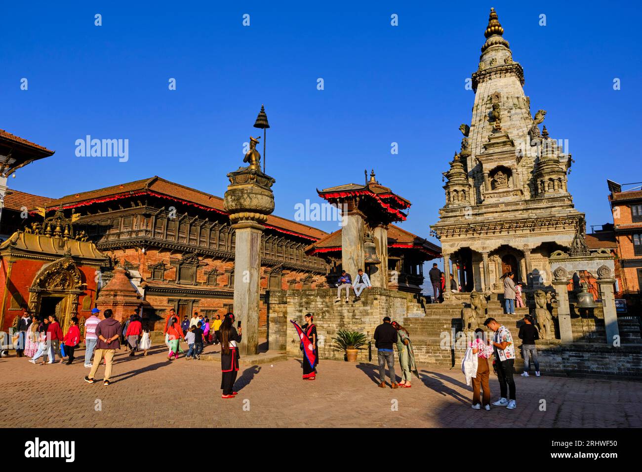Nepal, Kathmandu-Tal, UNESCO-Weltkulturerbe, Stadt Bhaktapur, Durbar-Platz Stockfoto