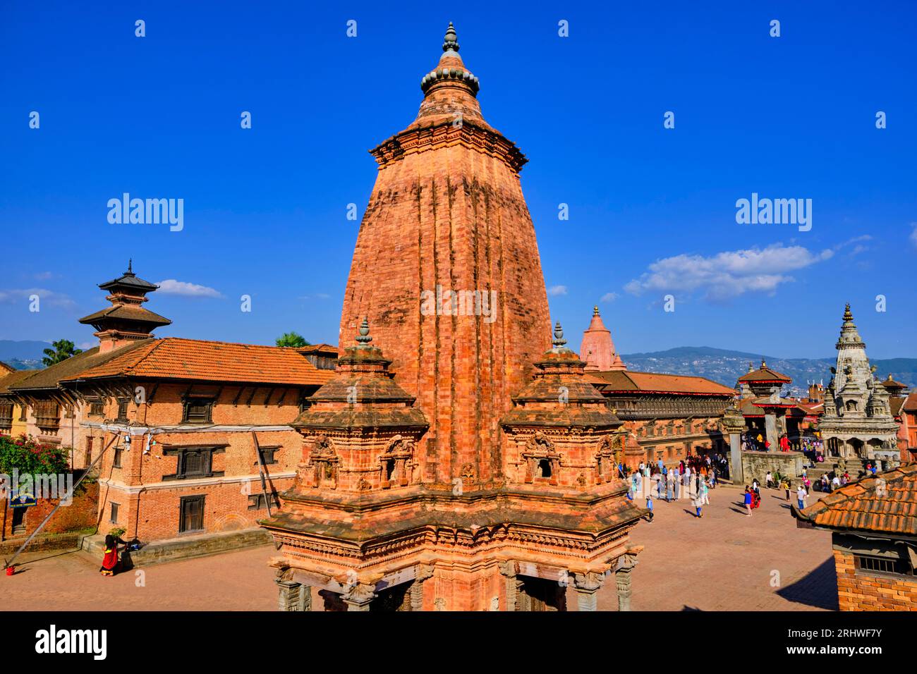 Nepal, Kathmandu-Tal, UNESCO-Weltkulturerbe, Stadt Bhaktapur, Durbar-Platz Stockfoto