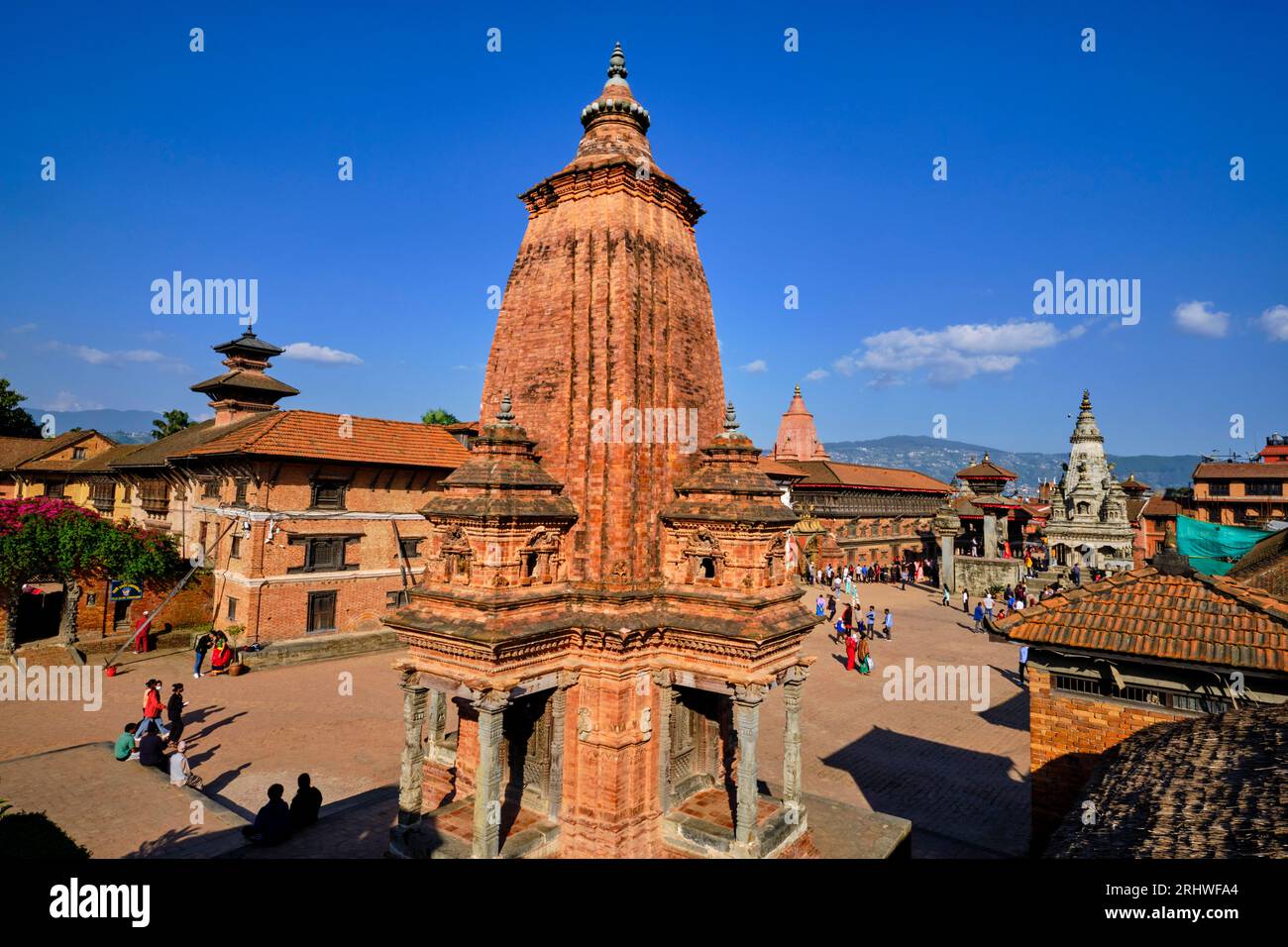 Nepal, Kathmandu-Tal, UNESCO-Weltkulturerbe, Stadt Bhaktapur, Durbar-Platz Stockfoto