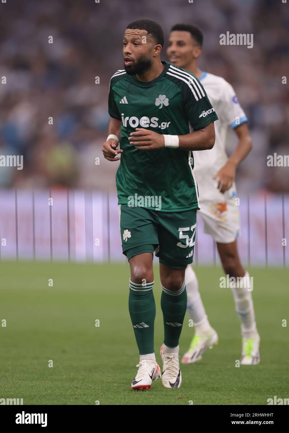 Marseille, 15. August 2023. Tonny Vilhena von Panathinaikos FC während des dritten Qualifikationsrunden-2. Leg-Spiels der UEFA Champions League im Stade de Marseille, Marseille. Auf dem Bild sollte stehen: Jonathan Moscrop / Sportimage Stockfoto