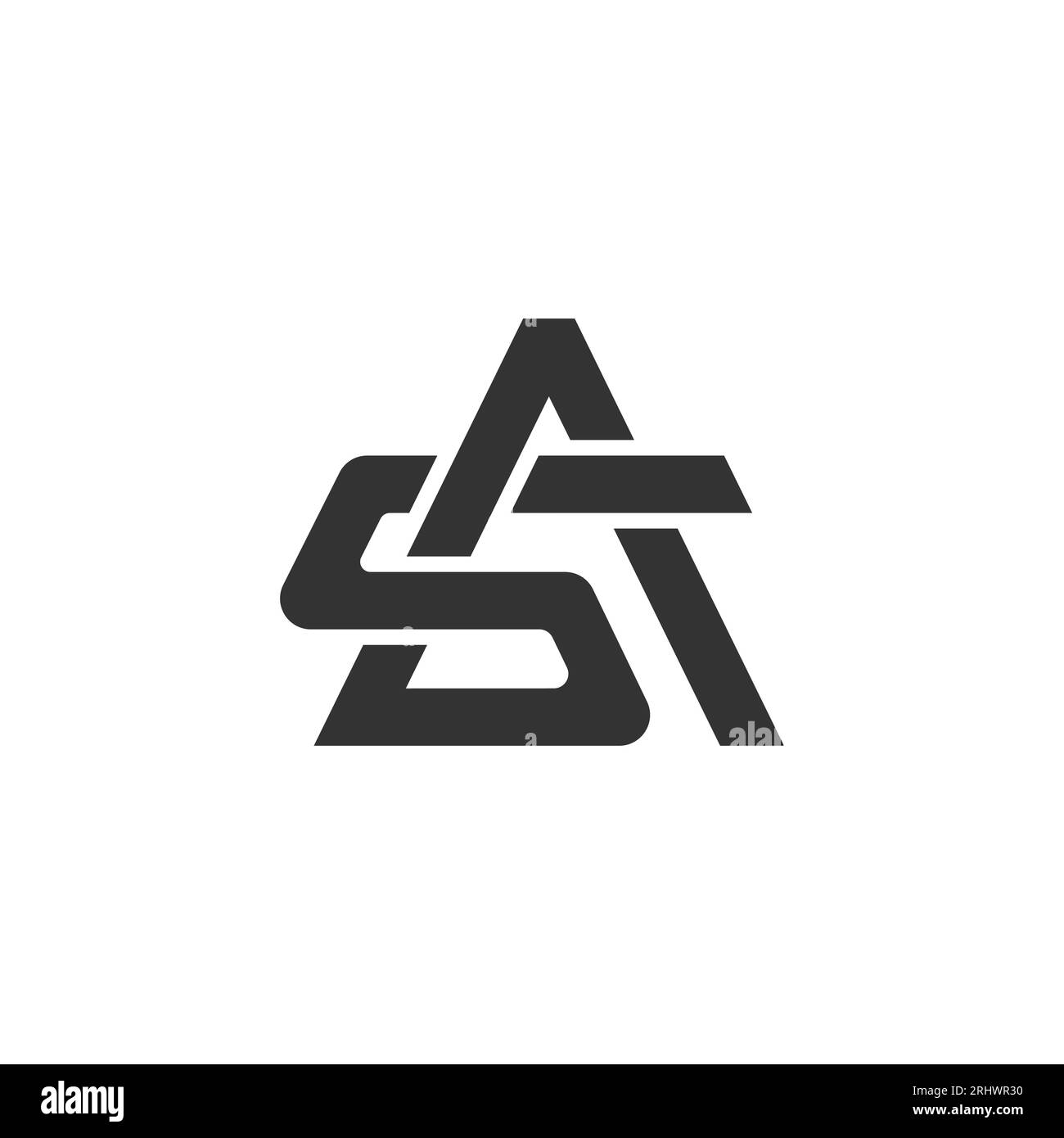 Anfangsbuchstabe sa Logo Designvorlage sa Buchstaben Vektorbild. Logo des SA-Buchstabens auf schwarzem Hintergrund Anfangsbuchstabe des sa-Logos im Monogramm Stock Vektor