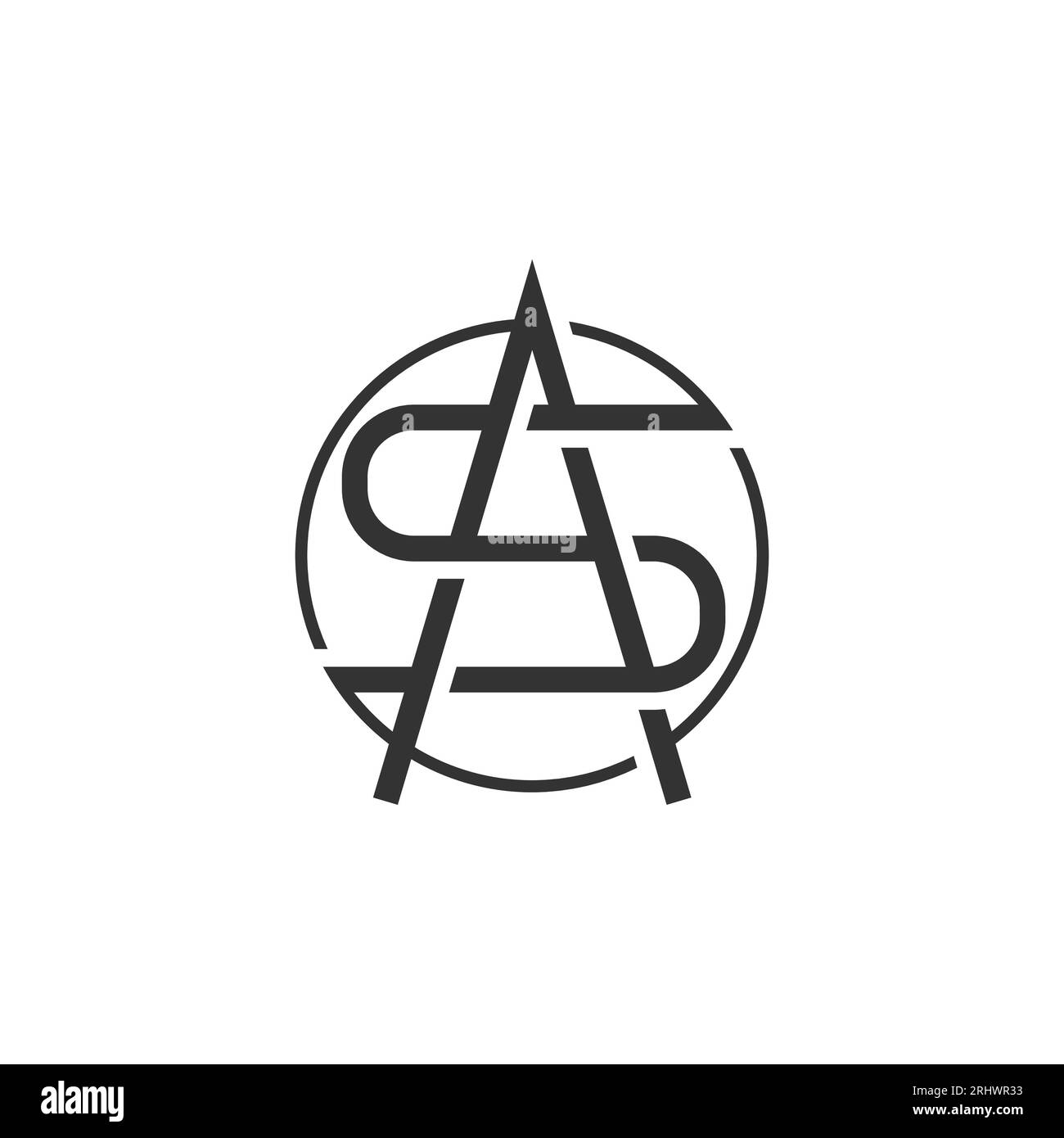 Anfangsbuchstabe sa Logo Designvorlage sa Buchstaben Vektorbild. Logo des SA-Buchstabens auf schwarzem Hintergrund Anfangsbuchstabe des sa-Logos im Monogramm Stock Vektor