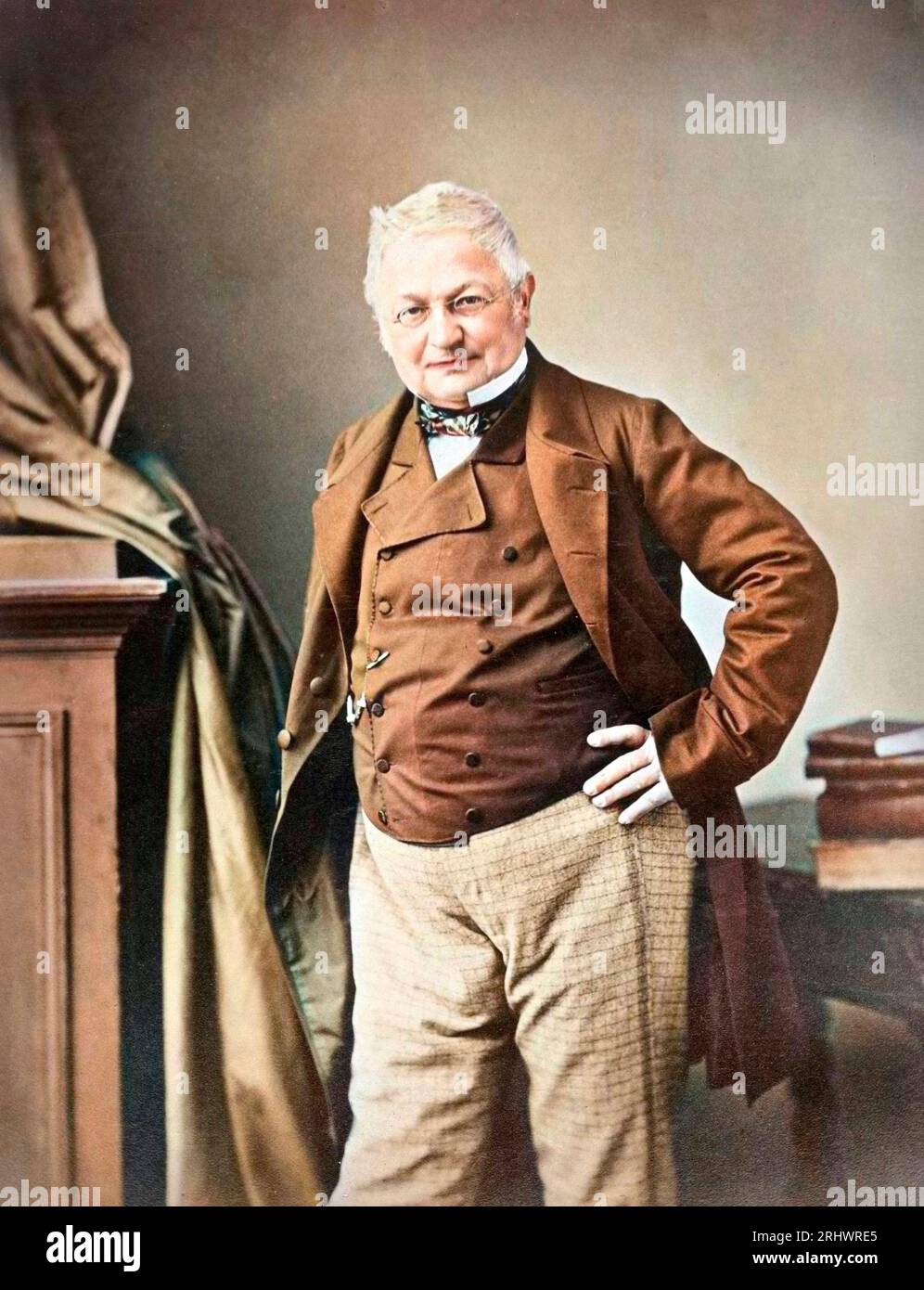 Porträt von Louis Adolphe Thiers (1797–1877), französischer Staatsmann und Historiker von Disderi um 1860 - Fotocolorié ultérieurement - spätere Färbung. Stockfoto