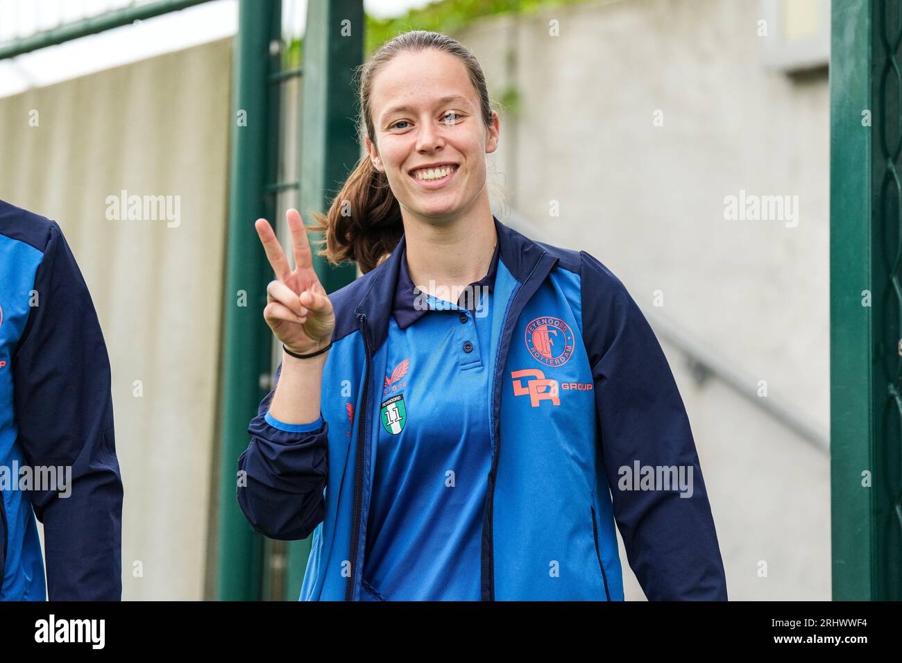 Brussel, Niederlande. August 2023. Brussel - Juli Schneijderberg von Feyenoord V1 während des Freundschaftsspiels zwischen Anderlecht V1 gegen Feyenoord V1 bei der RSCA Belfius Academy am 19. August 2023 in Brussel, Niederlande. Anrede: Box to Box Pictures/Alamy Live News Stockfoto