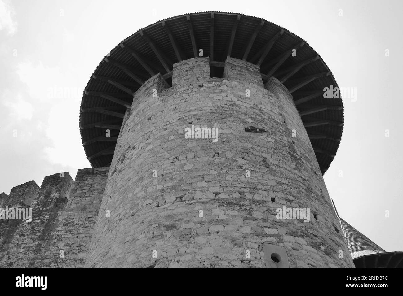 Blick auf die mittelalterliche Festung in Soroca, Republik Moldau. Das Fort wurde 1499 vom moldauischen Prinzen Stephan dem Großen erbaut. Wurde 2015 renoviert Stockfoto