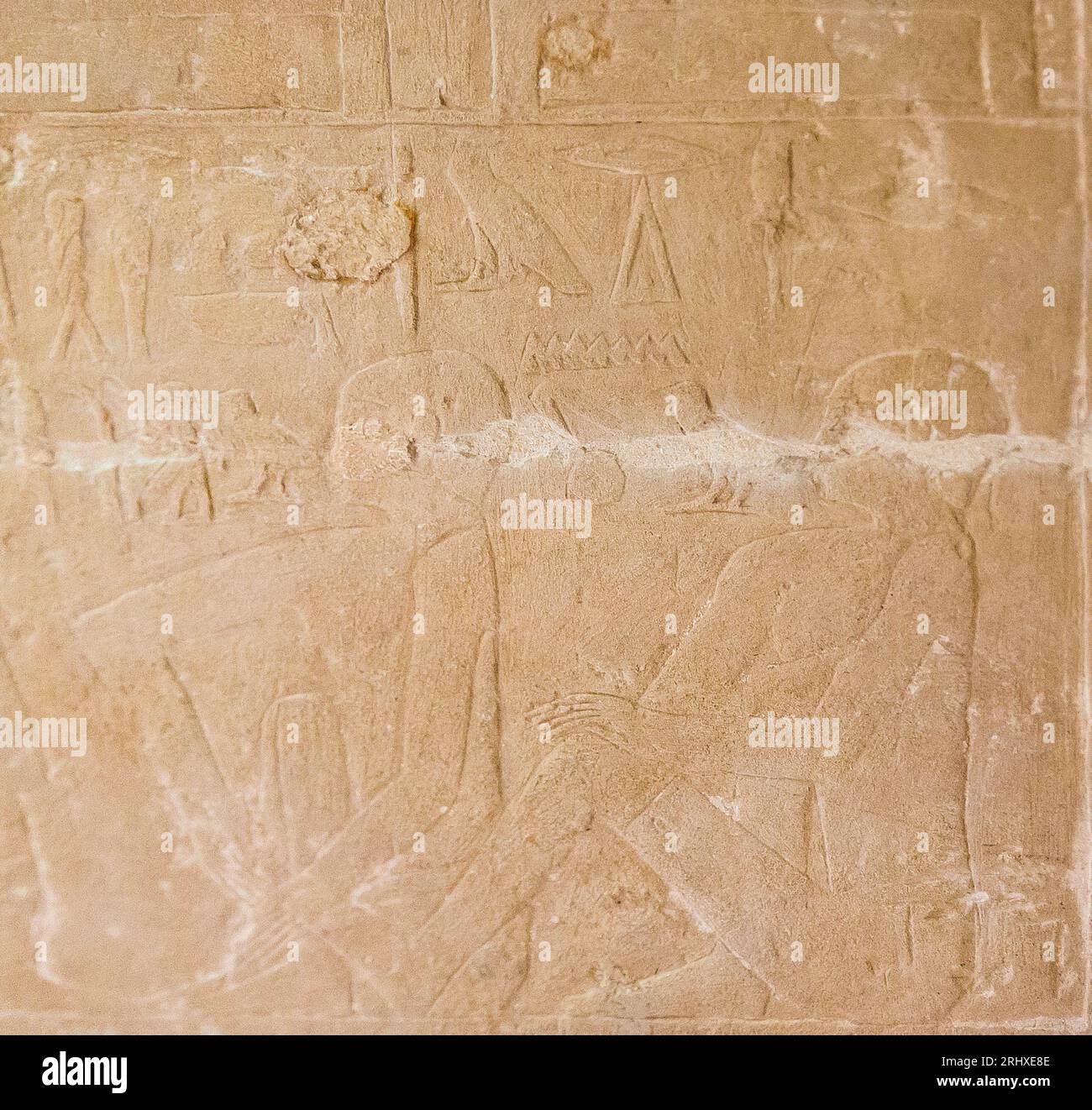 Ägypten, Sakkara, Grab von Ankhmahor, Pediküre. Stockfoto