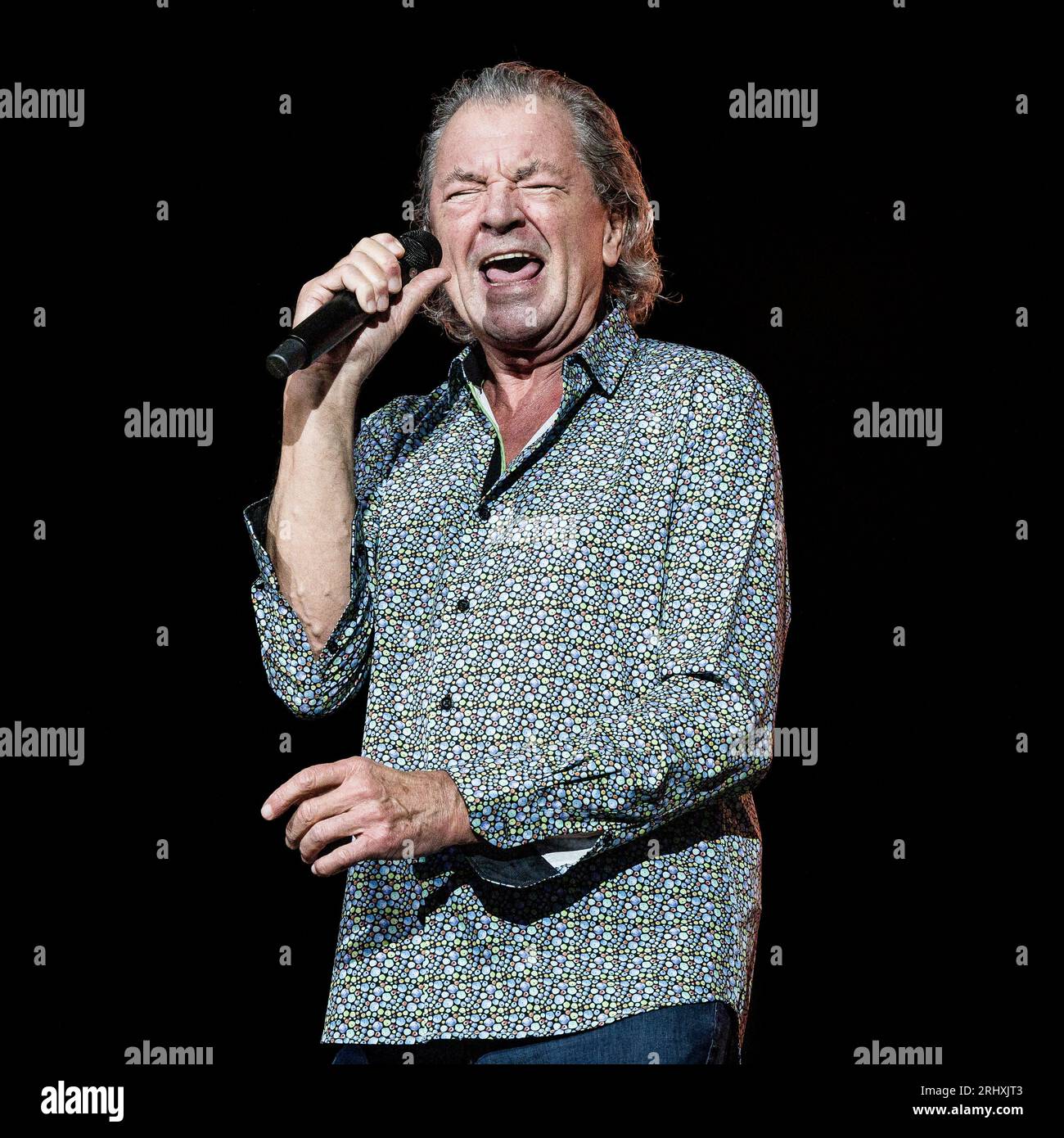 Ian Gillan von Deep Purple trat 2023 live auf Stockfoto