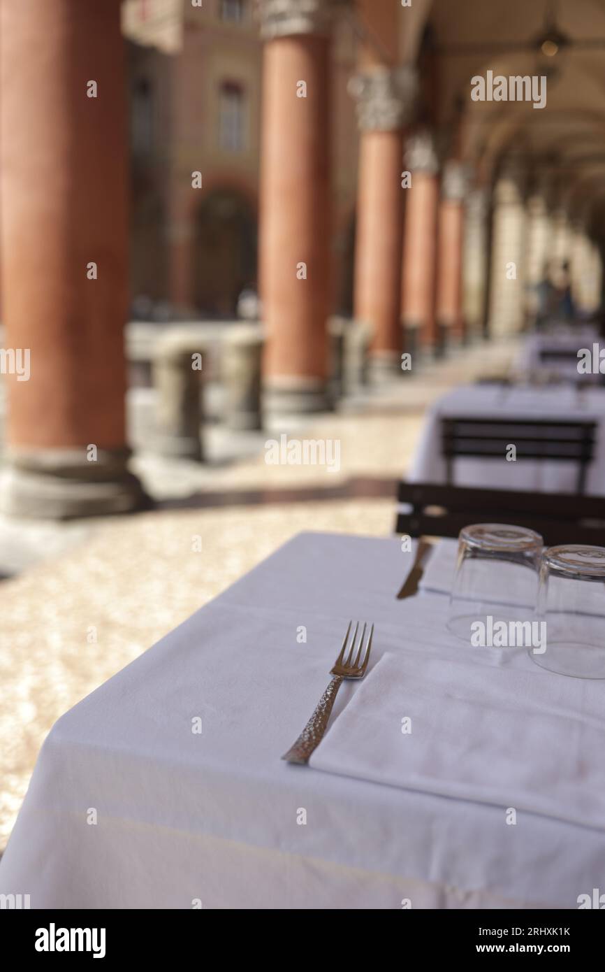 Esstische Stockfoto