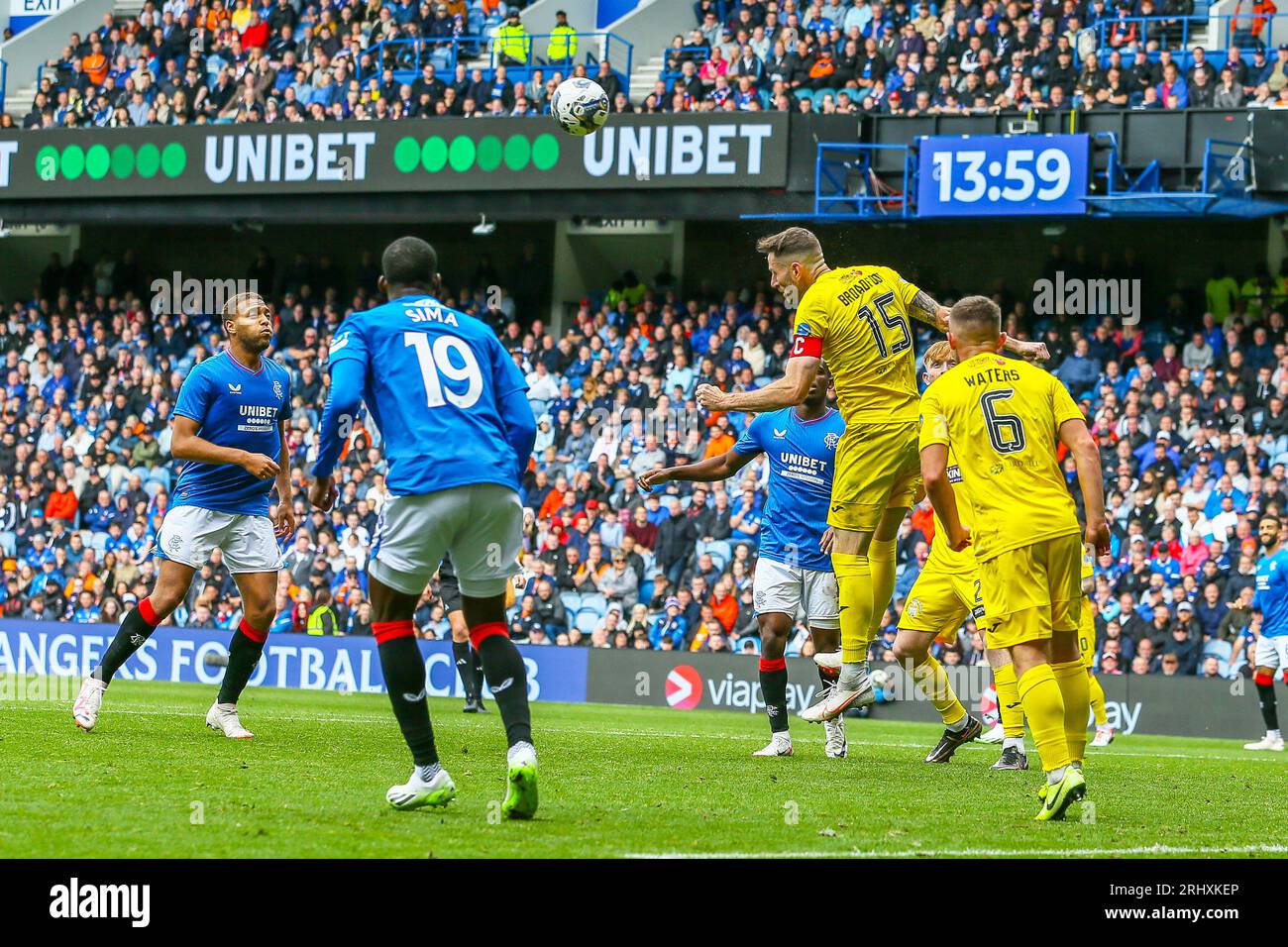 Glasgow, Großbritannien. August 2023. Die Rangers spielen Greenock Morton im Ibrox Stadium in der zweiten Runde der Viaplay Cup-Qualifikation. Quelle: Findlay/Alamy Live News Stockfoto