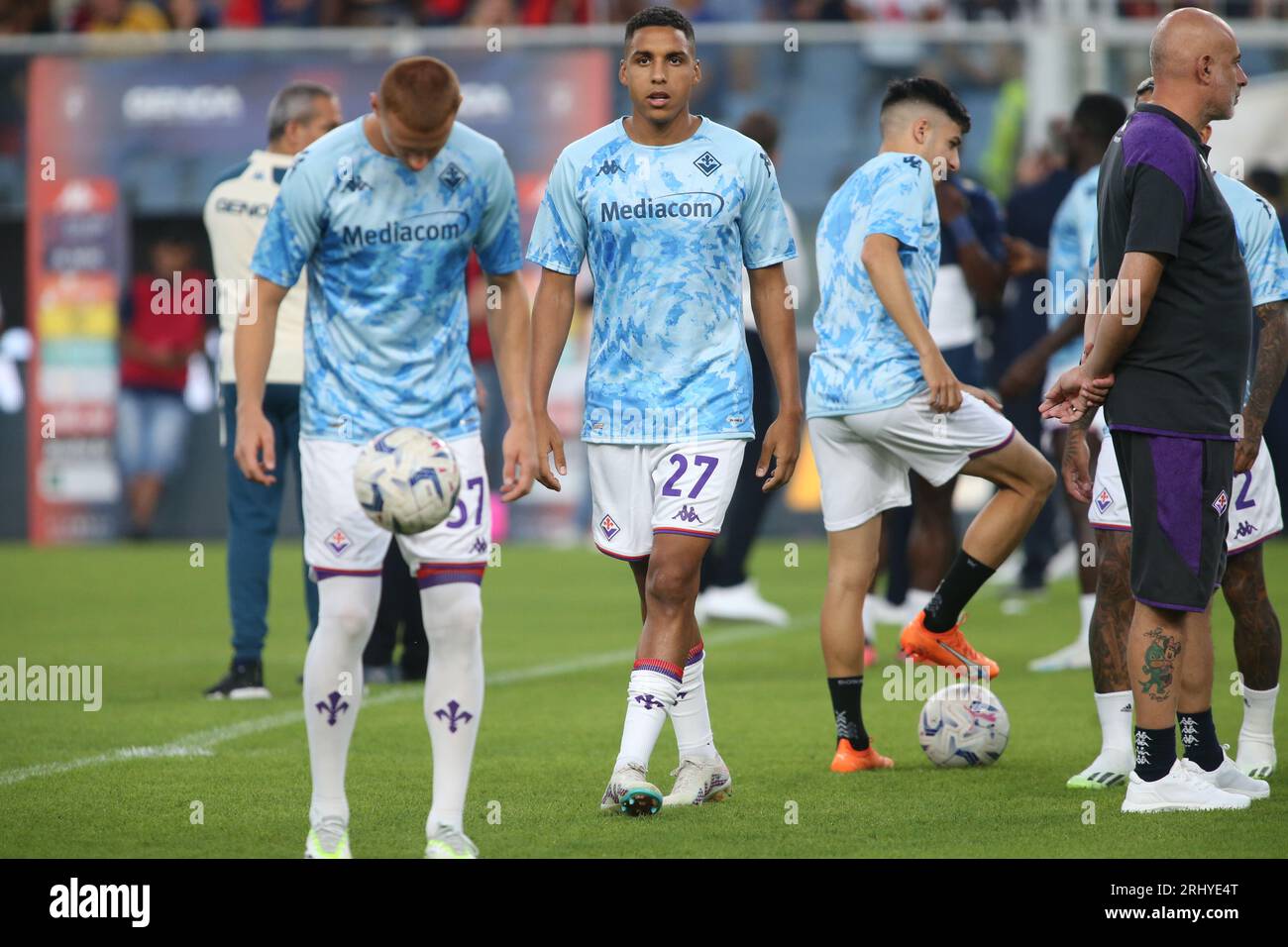 Abdelhamid Sabiri von ACF Fiorentina während der italienischen Serie A, Fußballspiel zwischen Genua CFC und ACF Fiorentina am 19. August 2023 in Luigi Ferrari Stockfoto