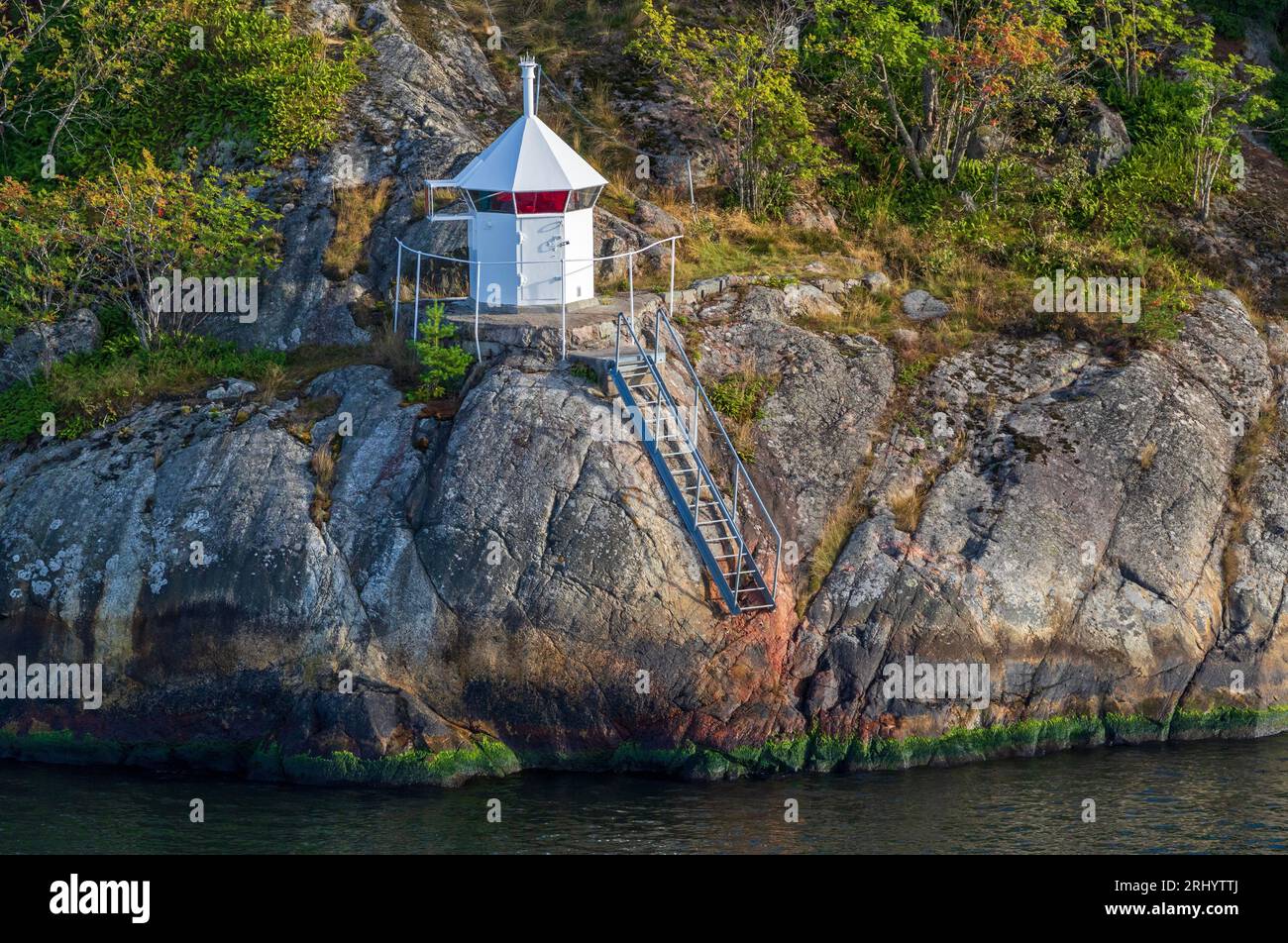 Kungshamn Lighthouse, Stockholmer Archipel, Schweden, Skandinavien Stockfoto