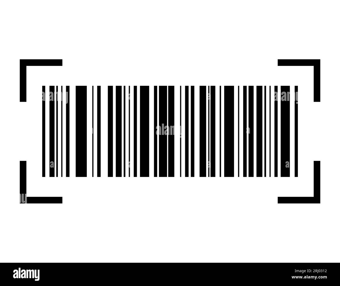 Barcode-Vektorsymbol. Barcode für flaches Web-Design. Isolierte Darstellung. Stock Vektor