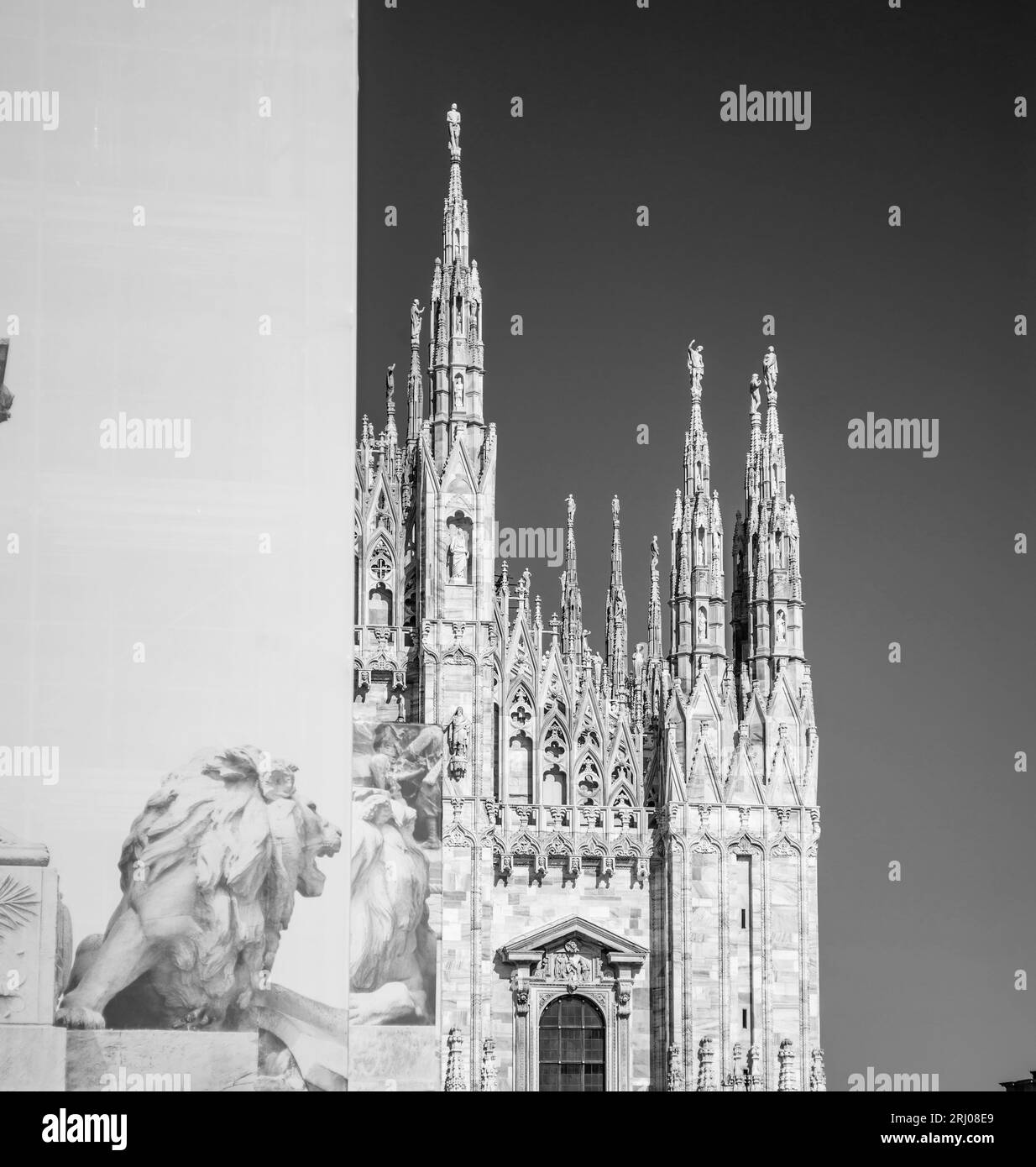 Mailand Italien, Teil des Mailänder Doms mit keiner Skyline kein Platz Stockfoto