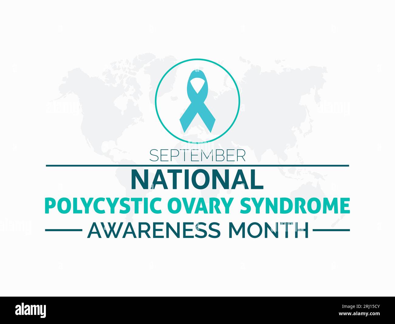 National Polycystic Ovary Syndrome (PCOS) Awareness Month setzt sich für Bildung, Unterstützung und Wellness ein. Frauengesundheit Vektor Illustration Banner templa Stock Vektor