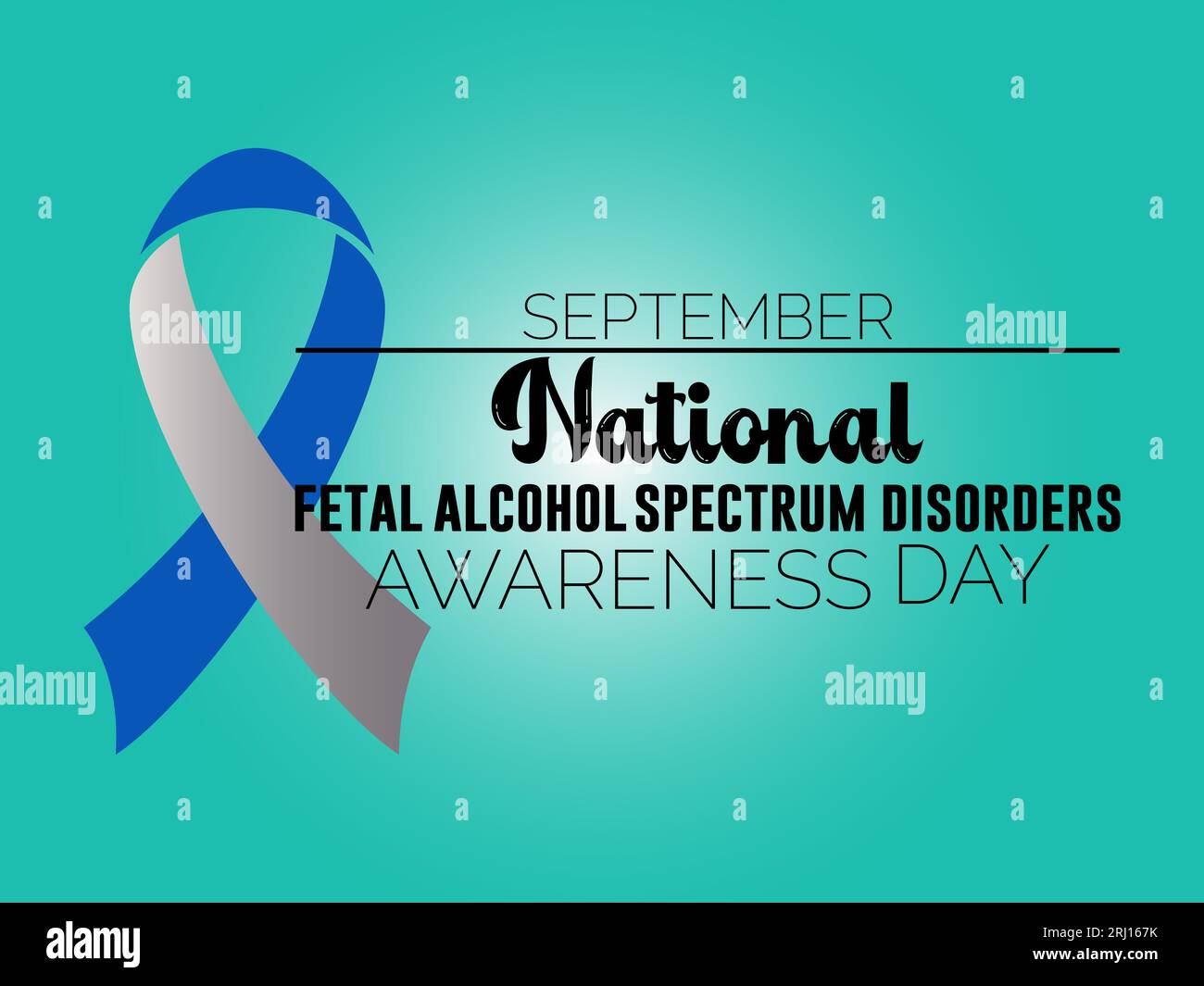 Der National Fetal Alcohol Spectrum Disorders (FASD) Awareness Day (nationaler Tag für die Erforschung des fetalen Alkoholspektrums) weckt Mitgefühl, Bildung und Hoffnung. Lichtstrahlen auf vermeidbare Schadensvektorillust Stock Vektor