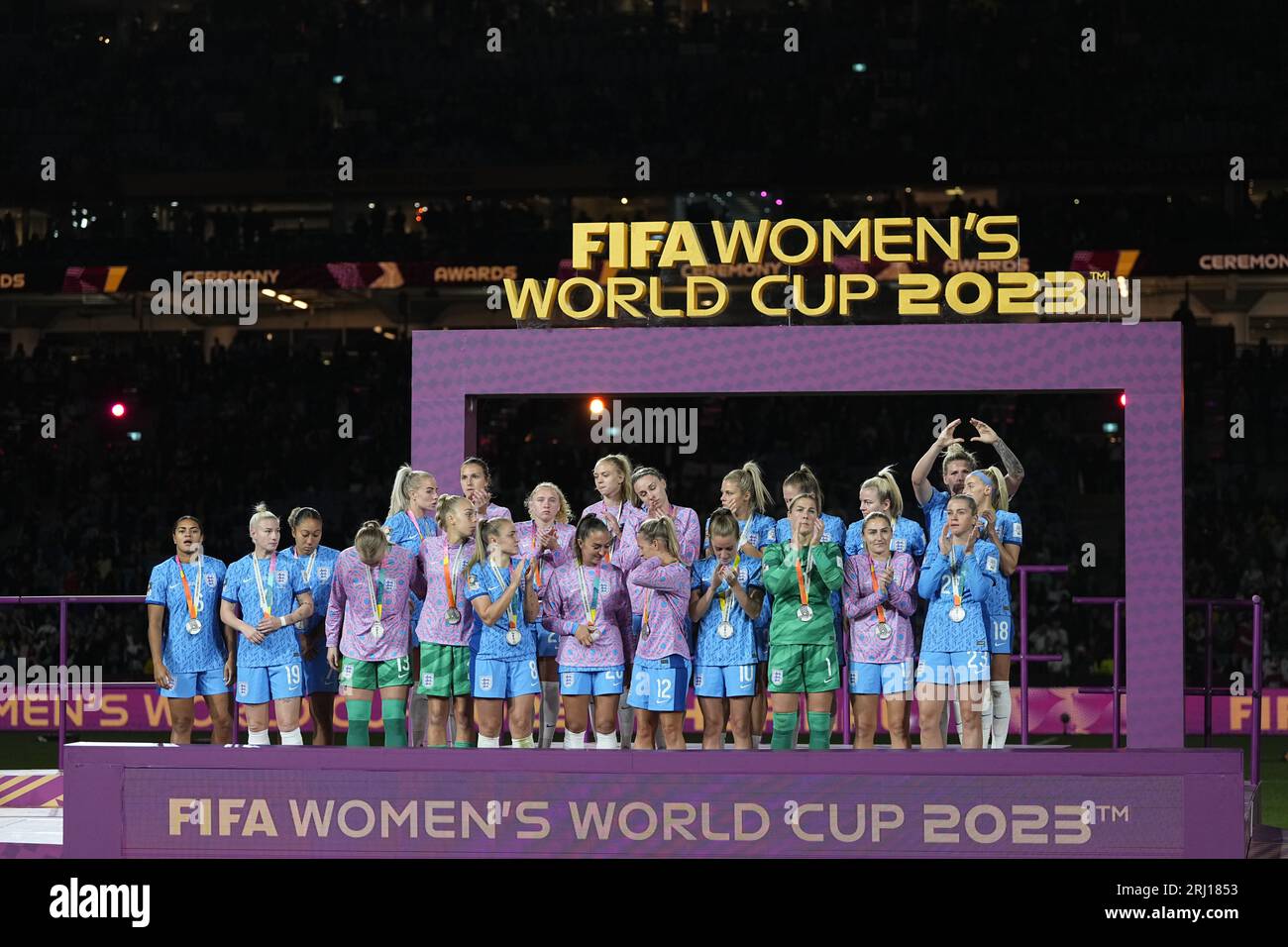 August 2023. LIVE-Bilder vom Finale der FIFA-Frauen-Weltmeisterschaft zwischen Spanien und England im Stadion Australien, Sydney, Australien. Kim Price/CSM (Bild: © Cal Sport Media) Stockfoto