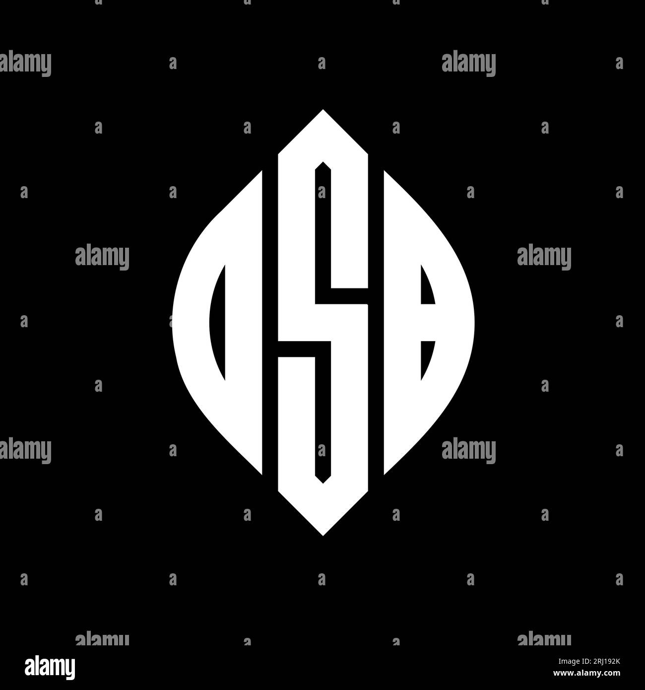 DSB-Logodesign mit kreisförmigem Buchstaben und Ellipsenform. DSB-Ellipsenbuchstaben im typografischen Stil. Die drei Initialen bilden ein kreisförmiges Logo. DSB-CI Stock Vektor