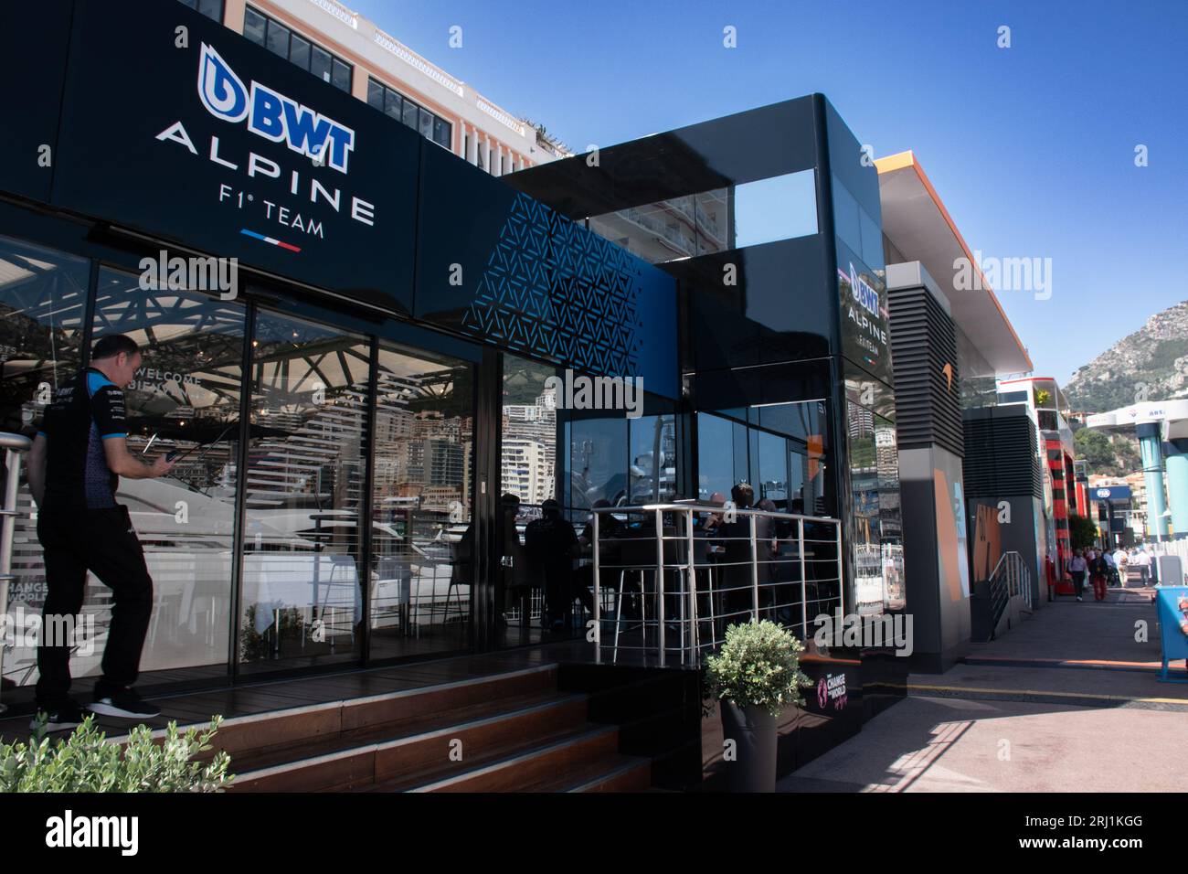 Alpine Wohnmobil beim Grand prix von Monaco 2023 Stockfoto
