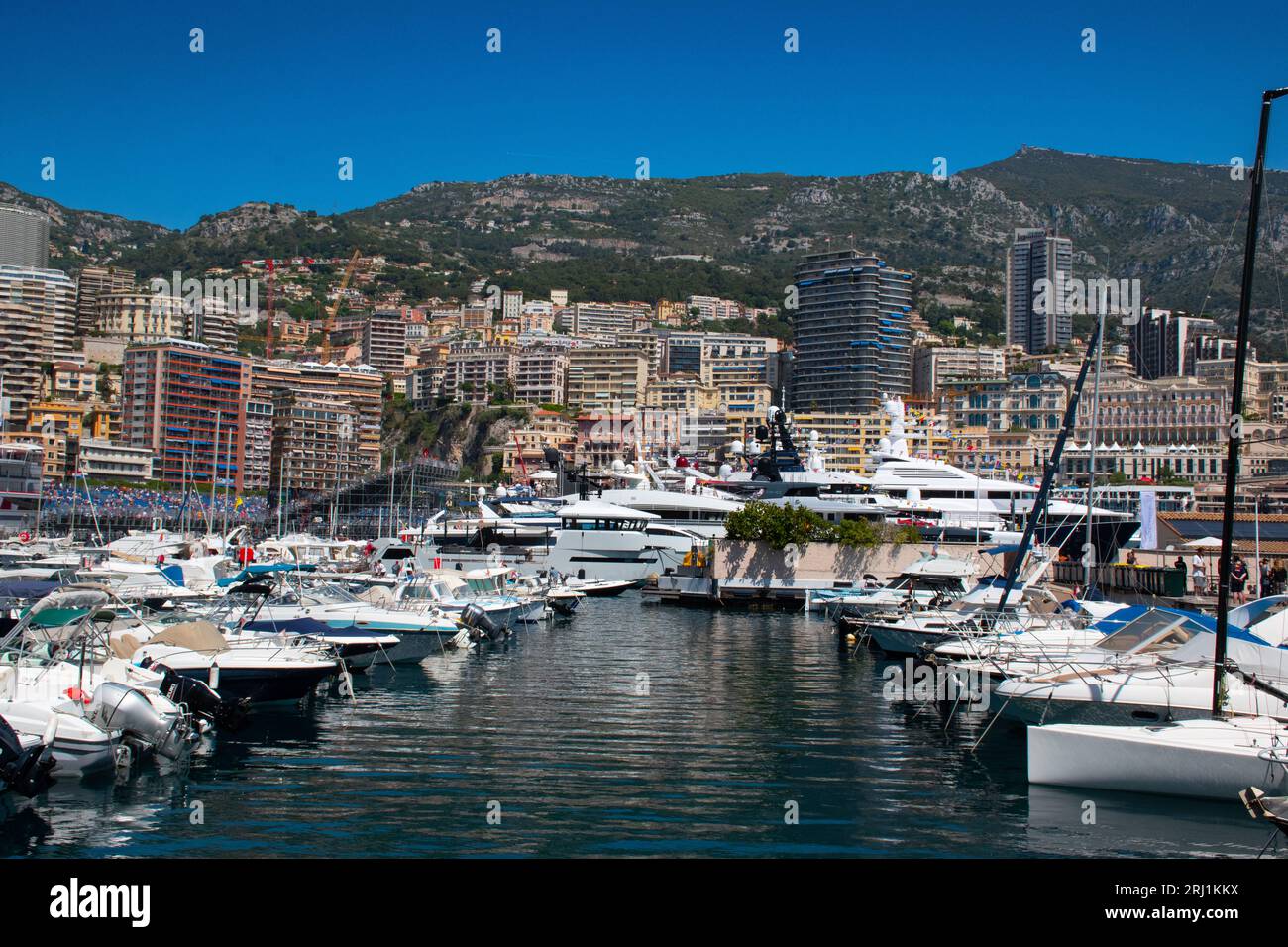 Luxus-Hafen von Monaco während des Grand prix von Monaco 2023 Stockfoto