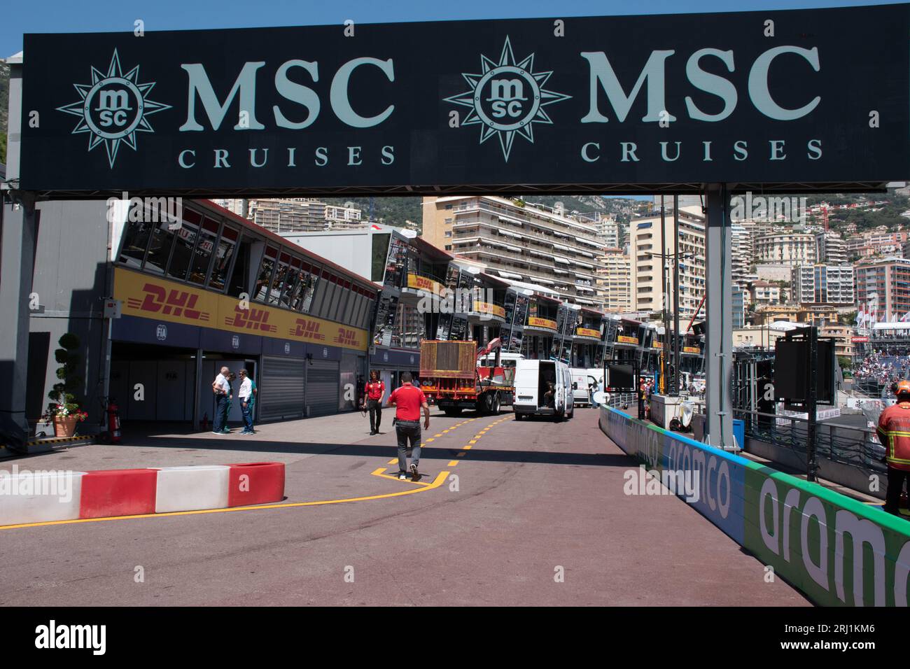 2023 Monaco Grand prix Pitlane Stockfoto