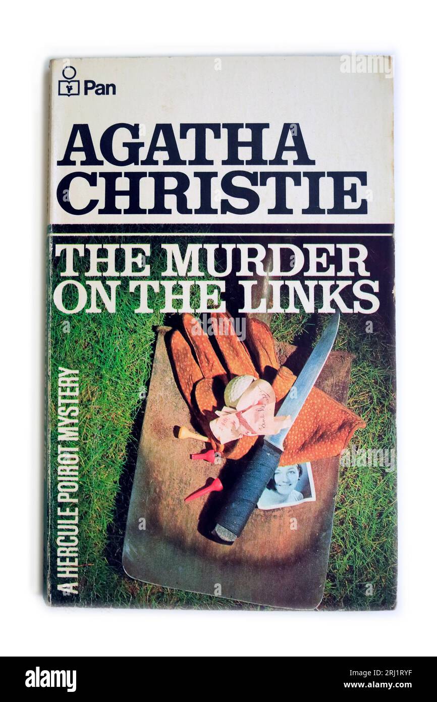 Der Mord an den Links. Ein Roman von Agatha Christie.Bok Cover. Stockfoto