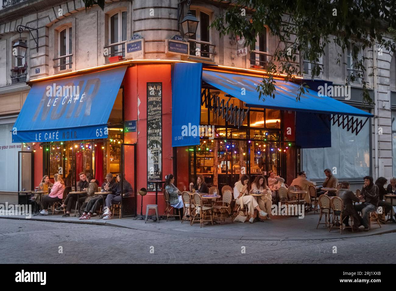 Cafe Noir (65 Rue Montmartre) in Paris Stockfoto