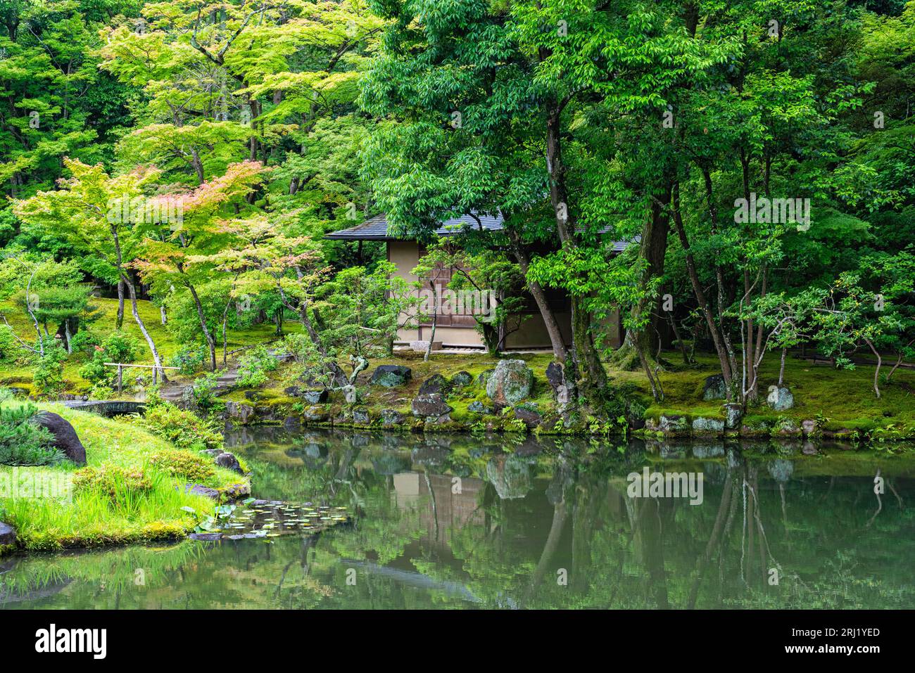 Malerischer Anblick im herrlichen Isuien Garten in Nara. Japan. Stockfoto