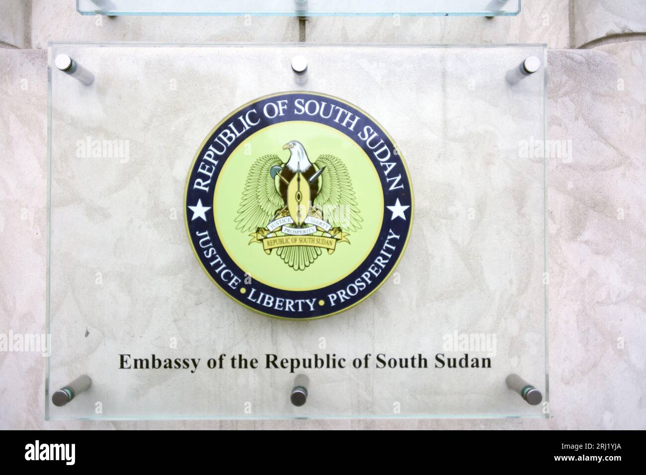 Berlin, Deutschland - 15. November 2018: Botschaft der Republik Südsudan Stockfoto