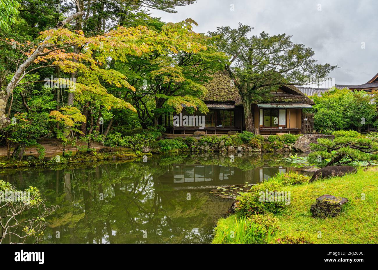 Malerischer Anblick im herrlichen Isuien Garten in Nara. Japan. Stockfoto