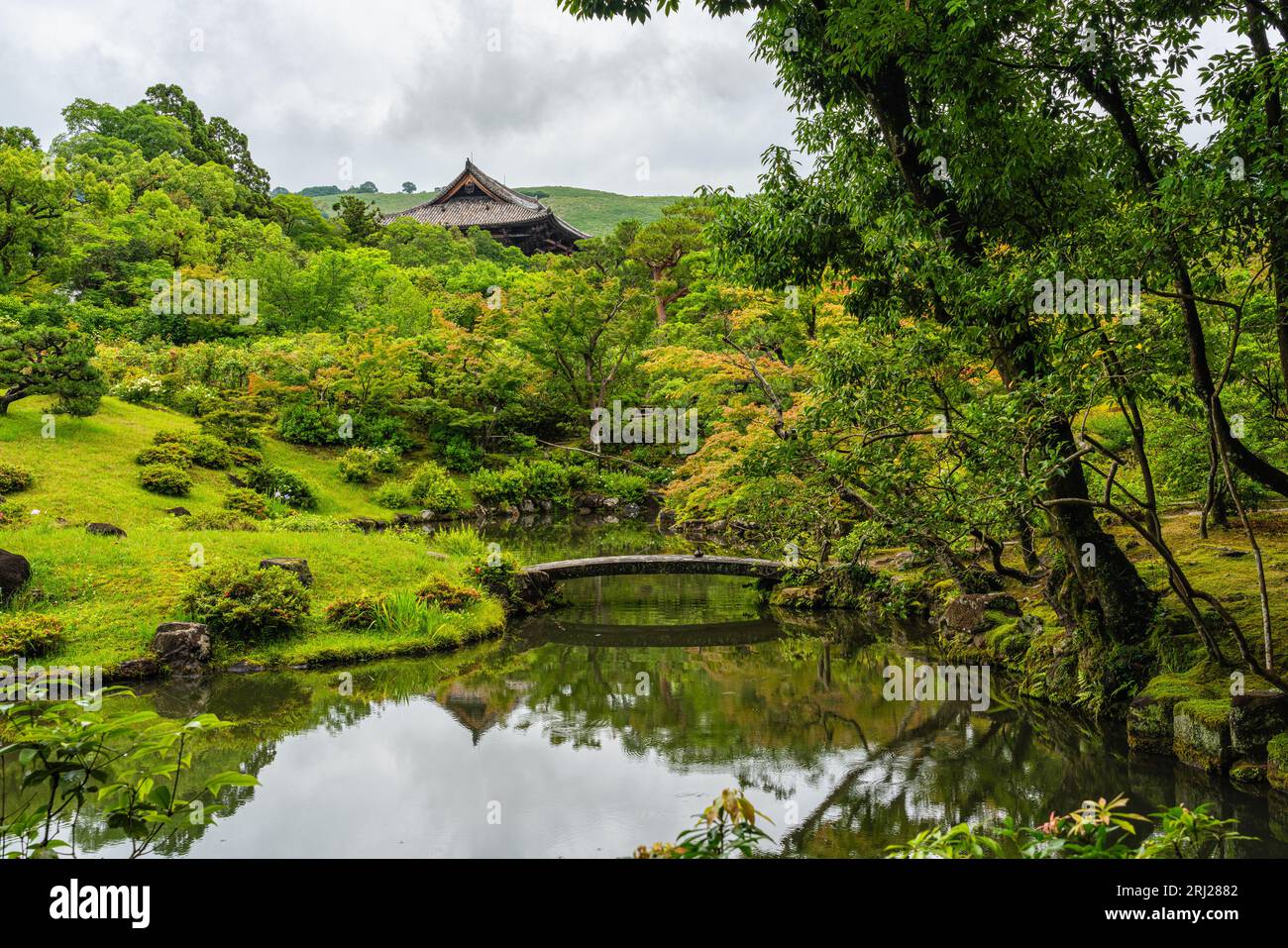 Malerischer Anblick im herrlichen Isuien Garten in Nara. Japan. Stockfoto