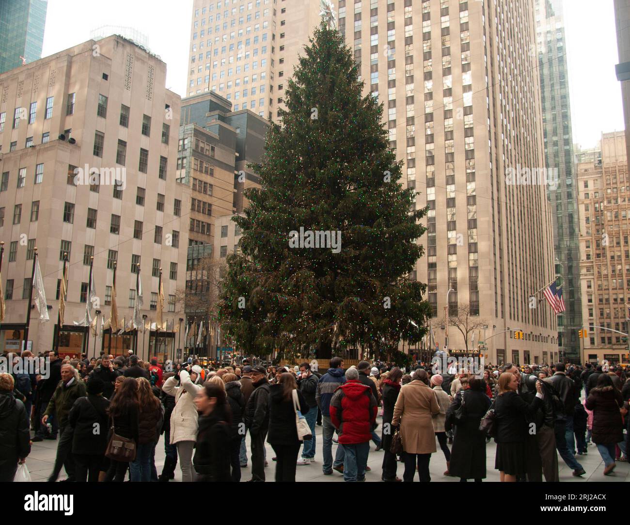 The Christmas Tree im Rockefeller Center Midtown Manhattan, New York City 2009 Stockfoto