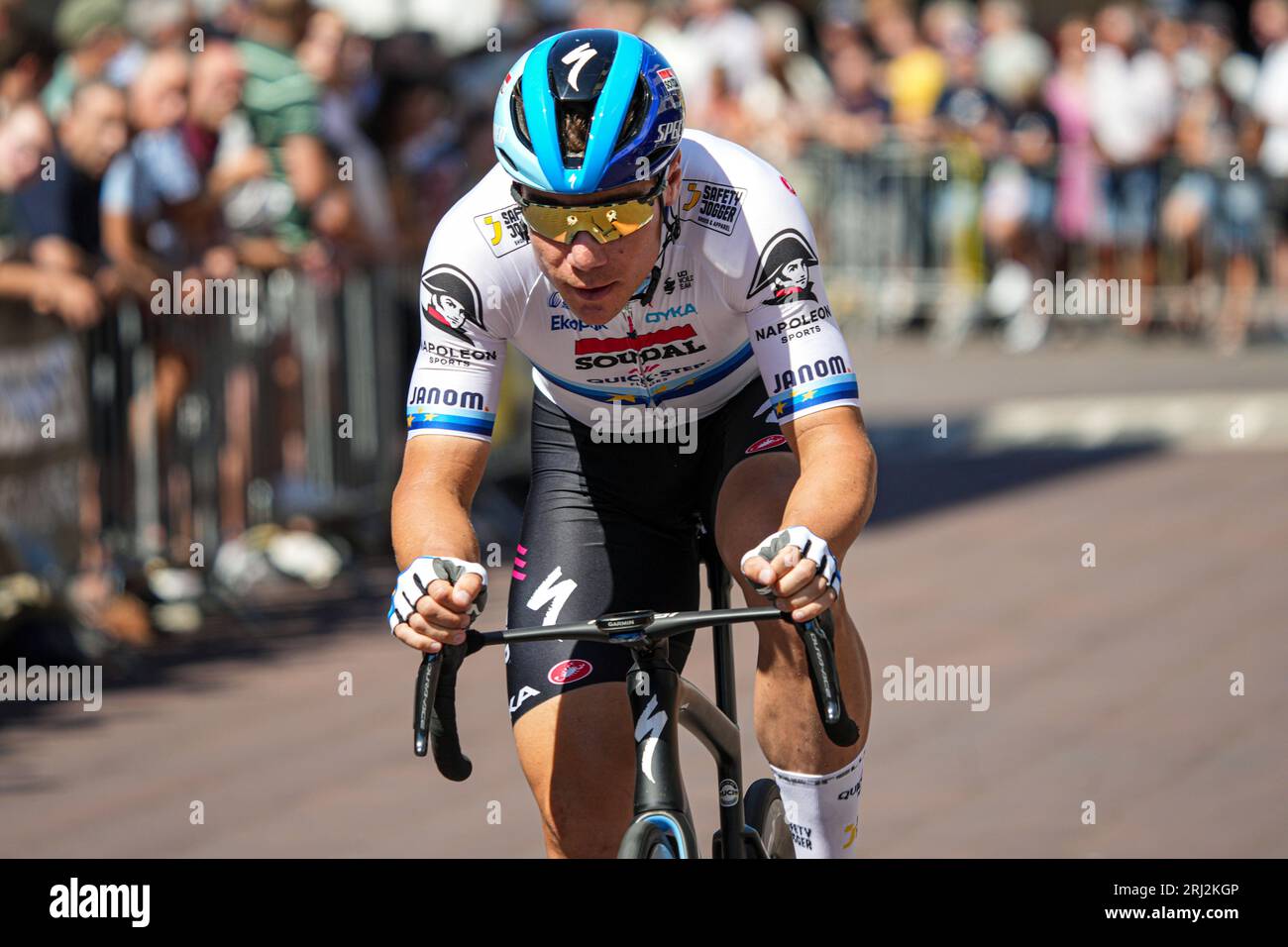 Etten Leur, Niederlande. August 2023. ETTEN-LEUR, NIEDERLANDE - 20. AUGUST: Fabio Jakobsen während der Profwielerronde Etten-Leur am 20. August 2023 in Etten-Leur, Niederlande. (Foto von Gabriel Calvino Alonso/Orange Pictures) Credit: Orange Pics BV/Alamy Live News Stockfoto