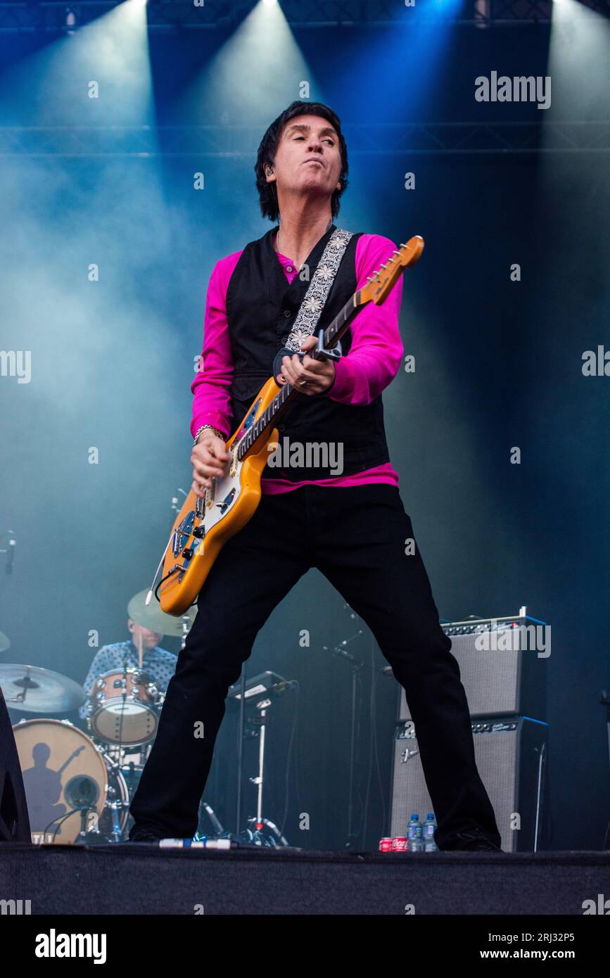 Sedgefield, Großbritannien. August 2023. Johnny Marr trat beim Hardwick Festival 2023 auf. Credit Tracy Daniel/Alamy Live News Stockfoto