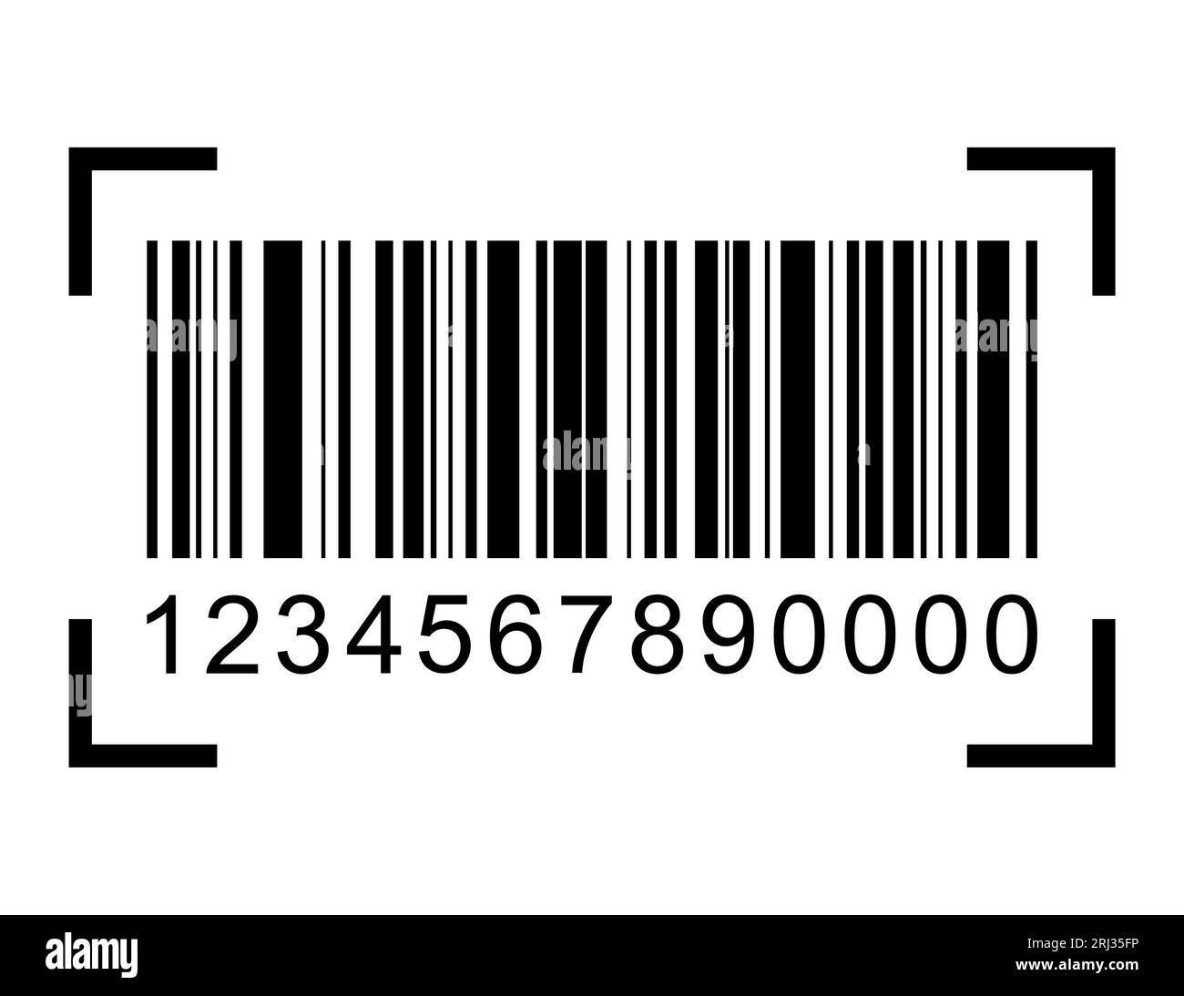 Barcode-Vektorsymbol. Barcode für flaches Web-Design. Isolierte Darstellung. Stock Vektor