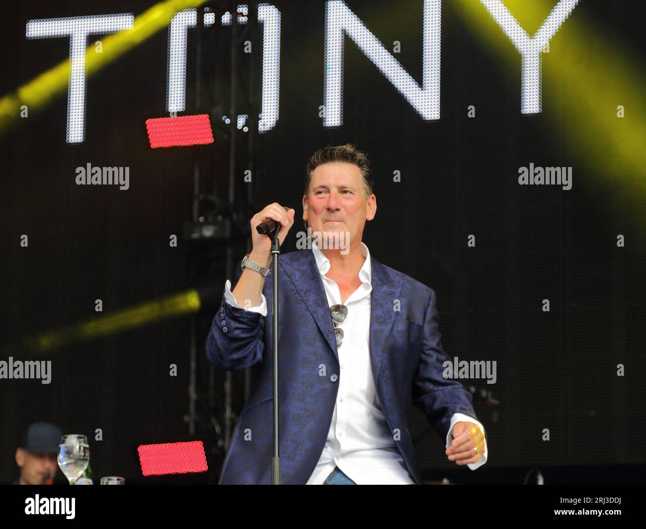 Henley-on-Thames, Vereinigtes Königreich. August 2023. Tony Hadley am zweiten Tag des Rewind South 80s Music Festival 2023. Uwe Deffner/Alamy Live News Stockfoto