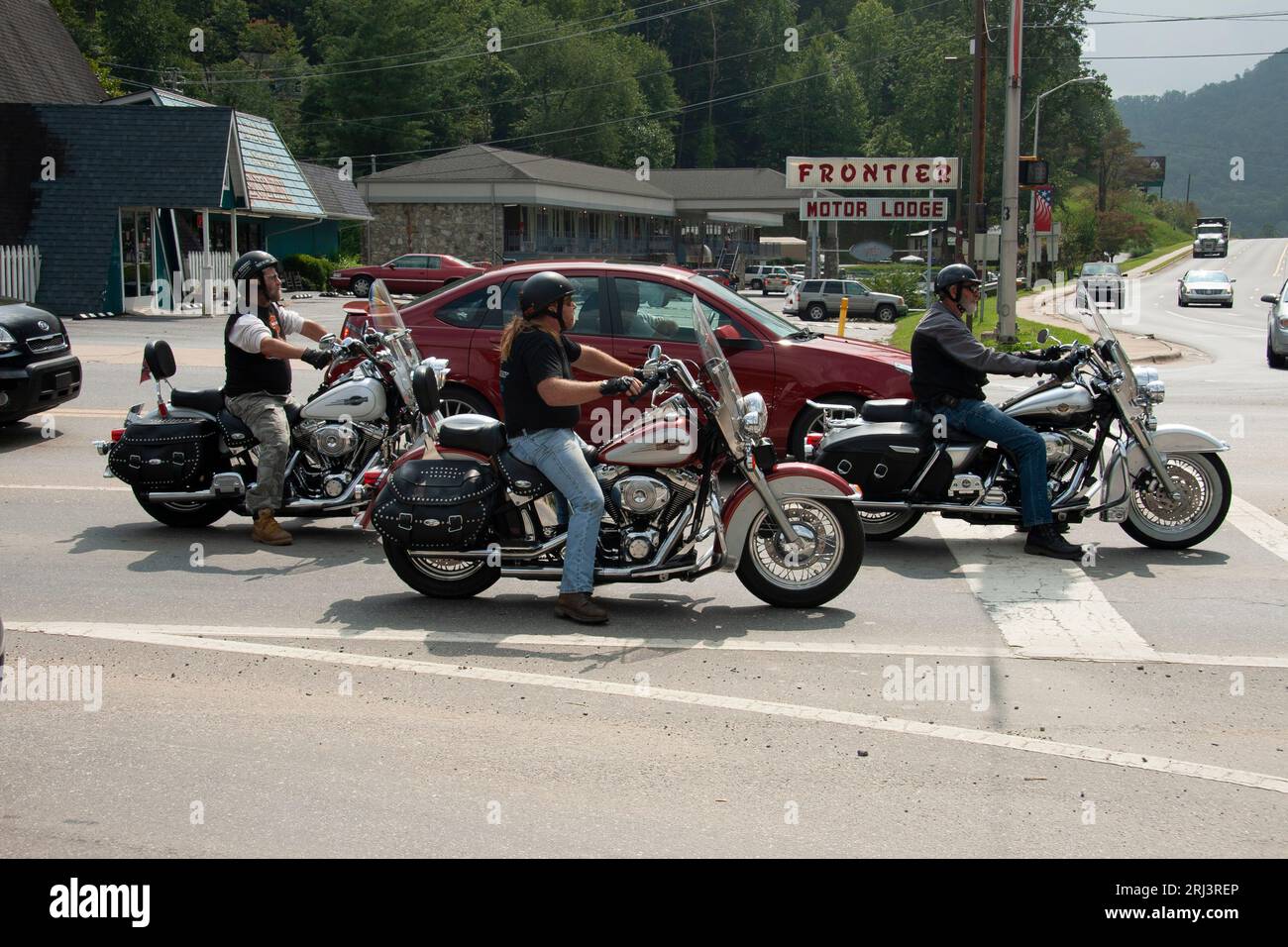 Biker im Cherokee Indian Reservation North Carolina 2009 Stockfoto