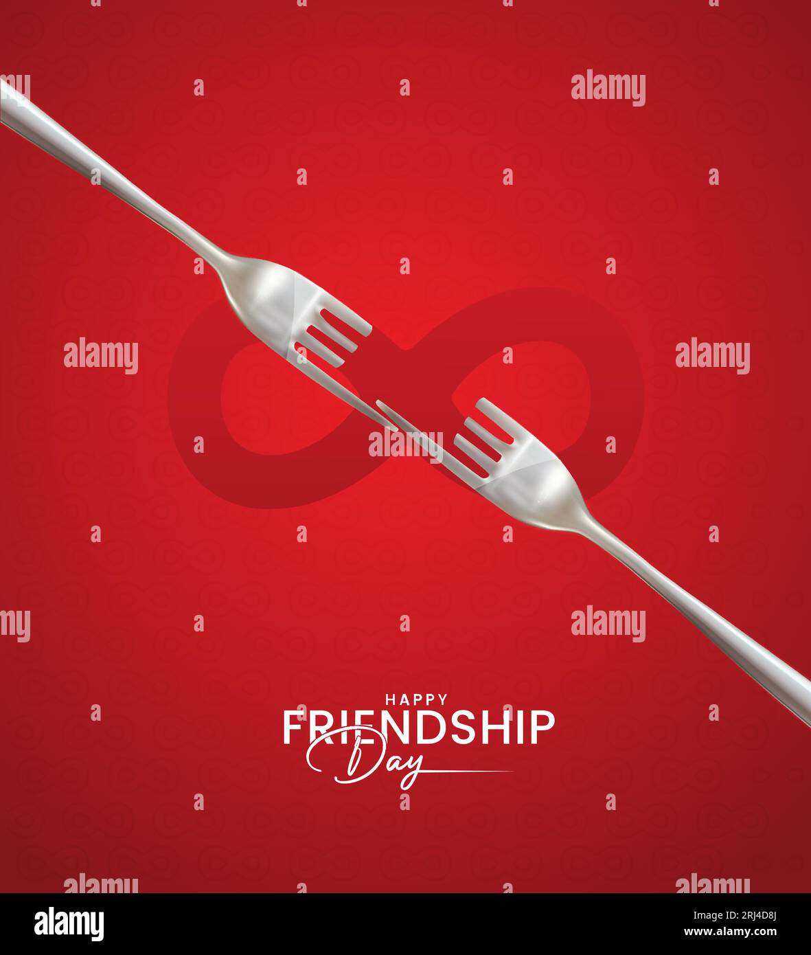 Happy Friendship Day, Creative Concept. 3D-Illustration. Stock Vektor