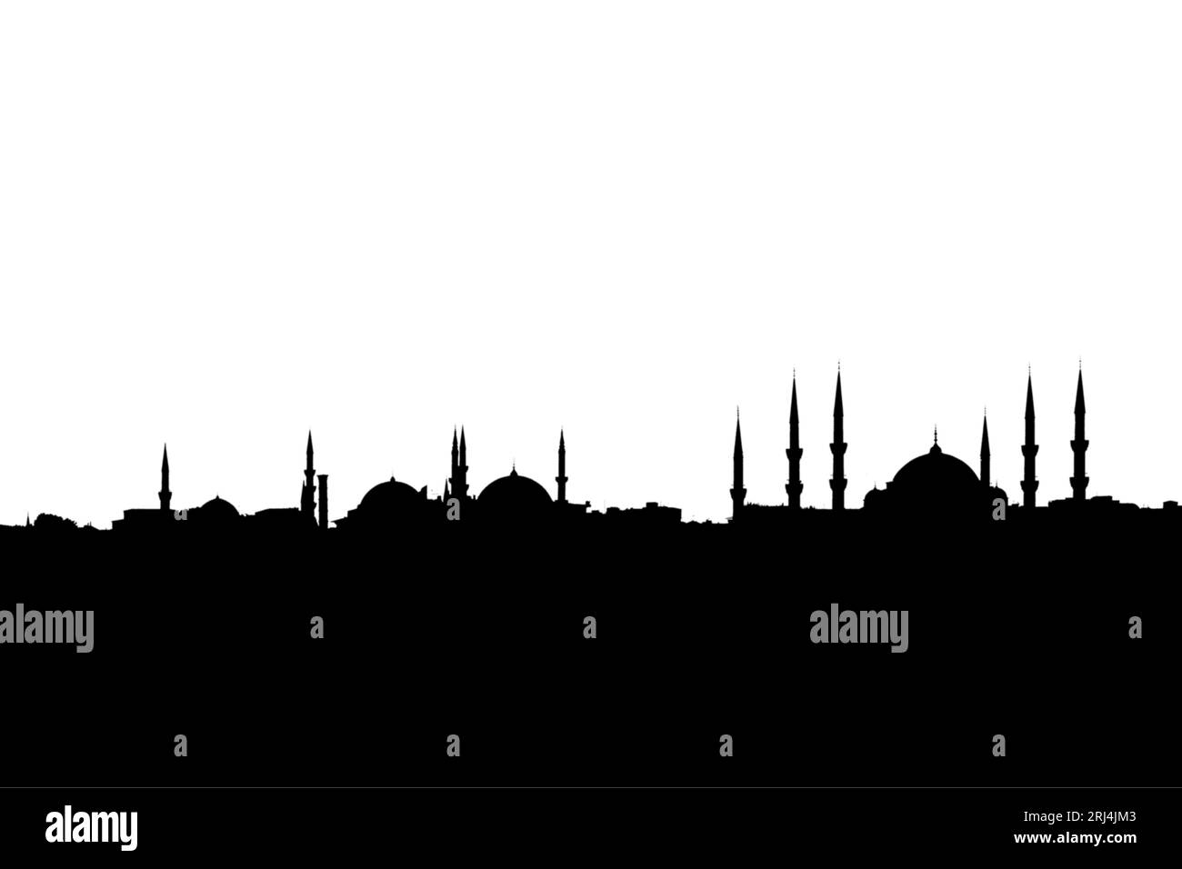 Istanbul Stadtbild, Türkei isoliert auf weißem transparentem Hintergrund Stockfoto
