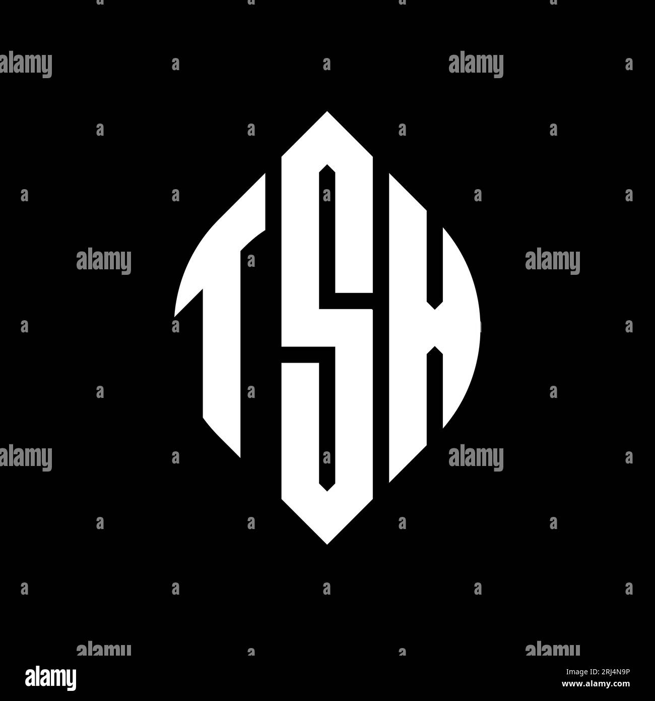 TSX-Logo mit kreisförmigem Buchstaben, Kreis- und Ellipsenform. TSX-Ellipsenbuchstaben im typografischen Stil. Die drei Initialen bilden ein kreisförmiges Logo. TSX CI Stock Vektor