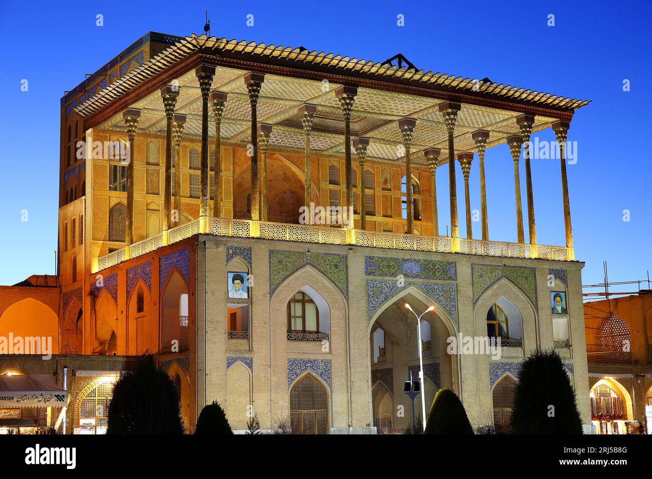 Ali Qapu Palace, am Nagsh e Jahan Platz, Isfahan, Iran Stockfoto