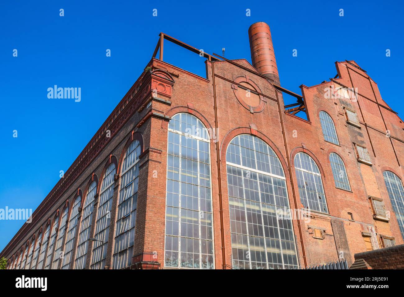 Fassade des stillgelegten Lots Road Power Station in Chelsea, London, England Stockfoto