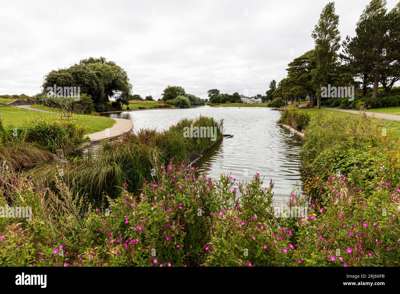 Cleethorpes Boating Lake, Cleethorpes Discovery Centre, Cleethorpes, Lincolnshire, Vereinigtes Königreich, England, Cleethorpes UK, Cleethorpes England, Bootsee Stockfoto