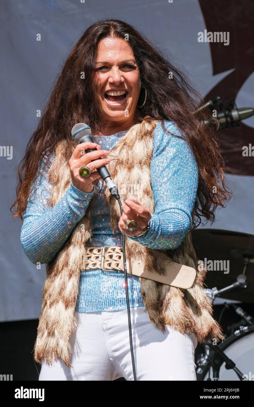 Sari Schorr beim Weyfest Music Festival, 19. August 2023, Stockfoto