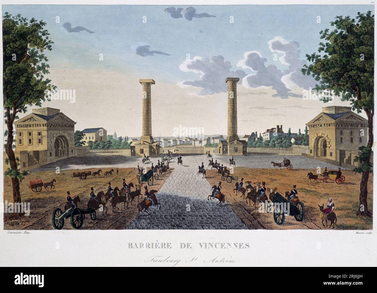 La Barriere de Vincennes - in "Vues de Paris, 1810 "par Courvoisier Stockfoto