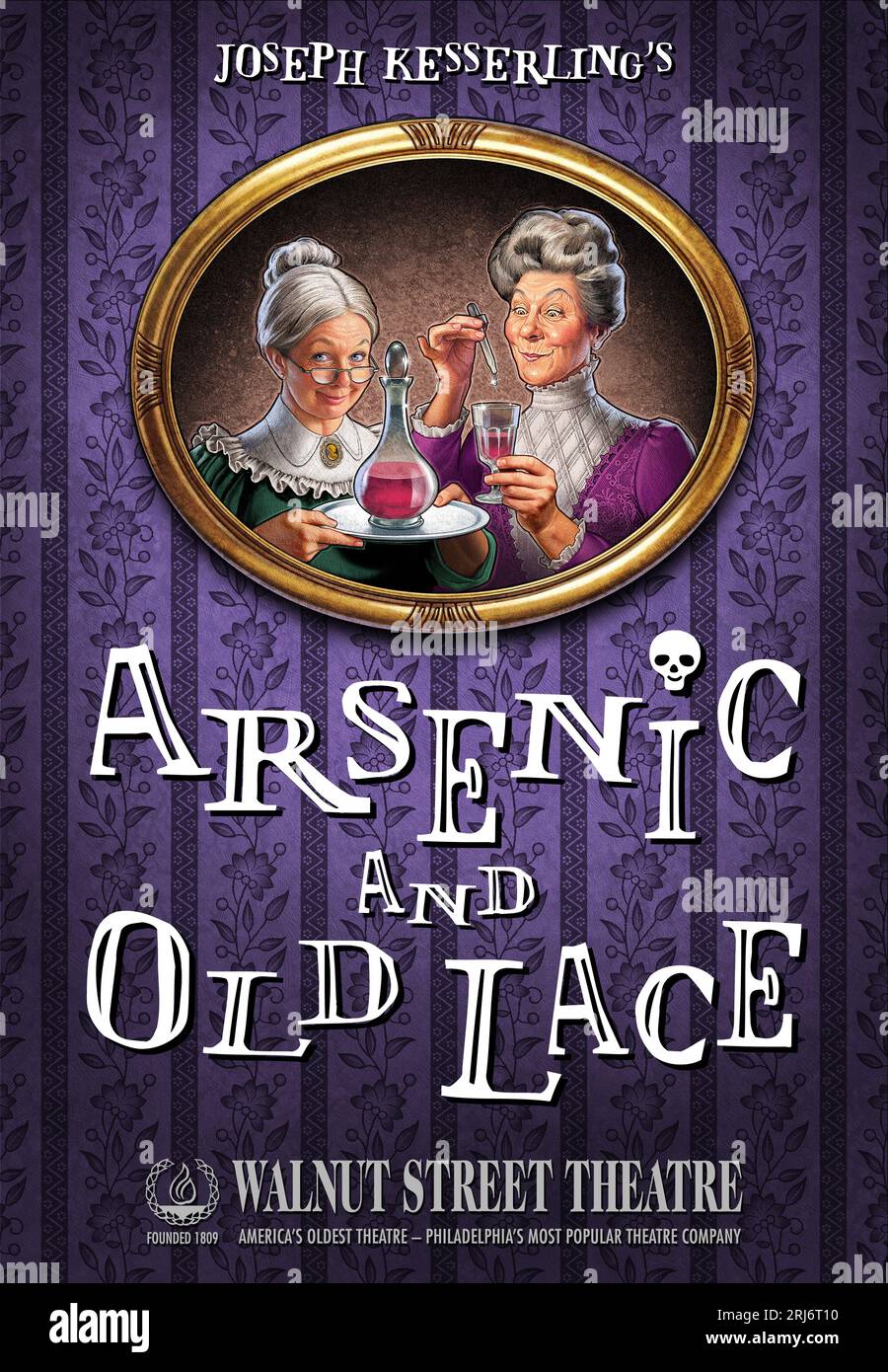 Plakat zum Theaterstück: „Arsenic and Old Lace“ Stockfoto