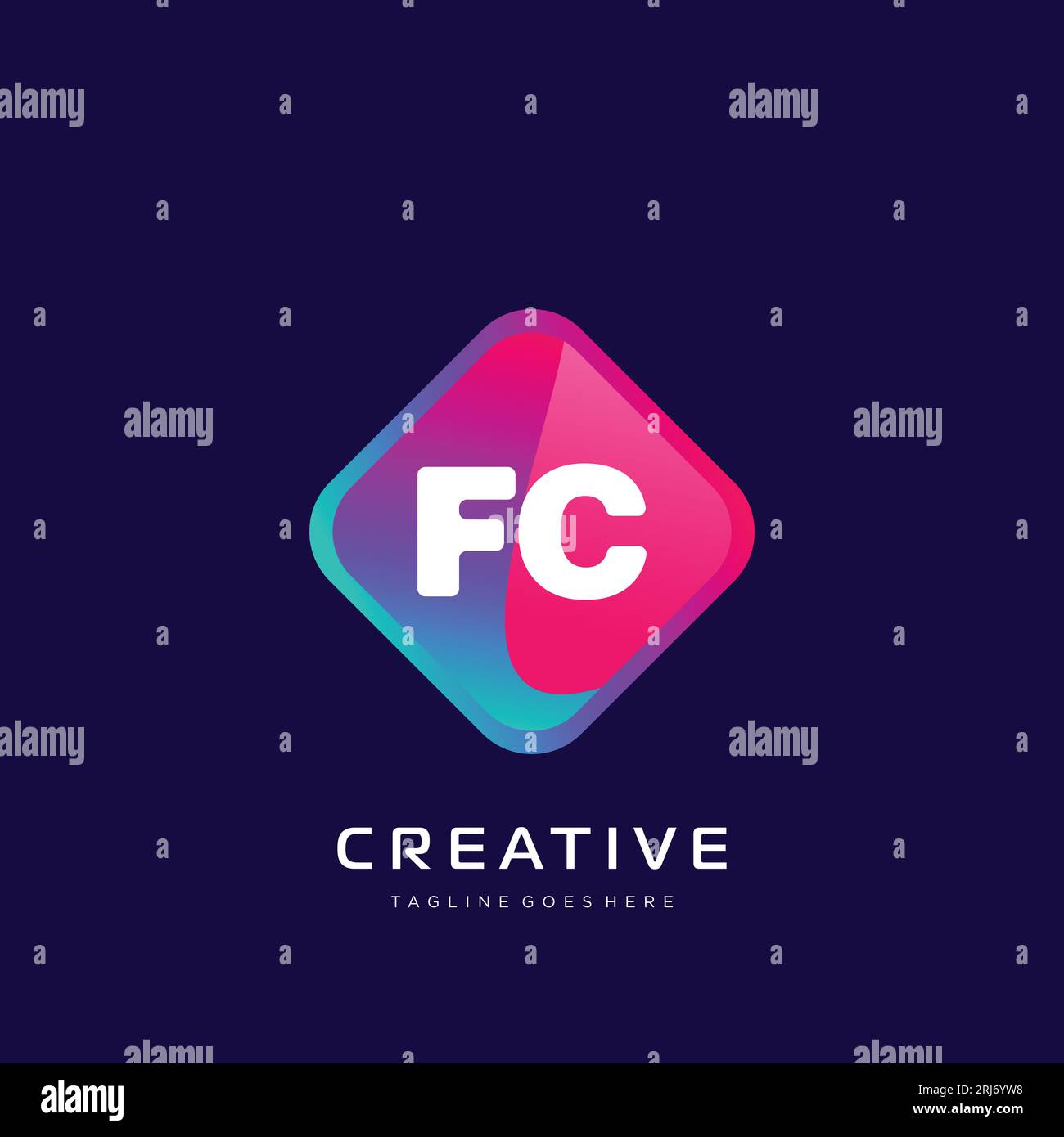 Ursprüngliches Logo mit farbenfrohem Vorlagenvektor. Stock Vektor