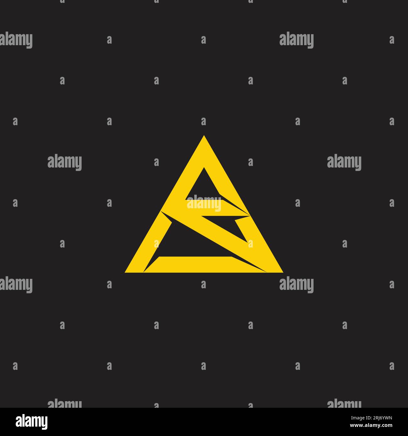 Buchstabe sa Dreieck einfacher geometrischer Logo-Vektor Stock Vektor