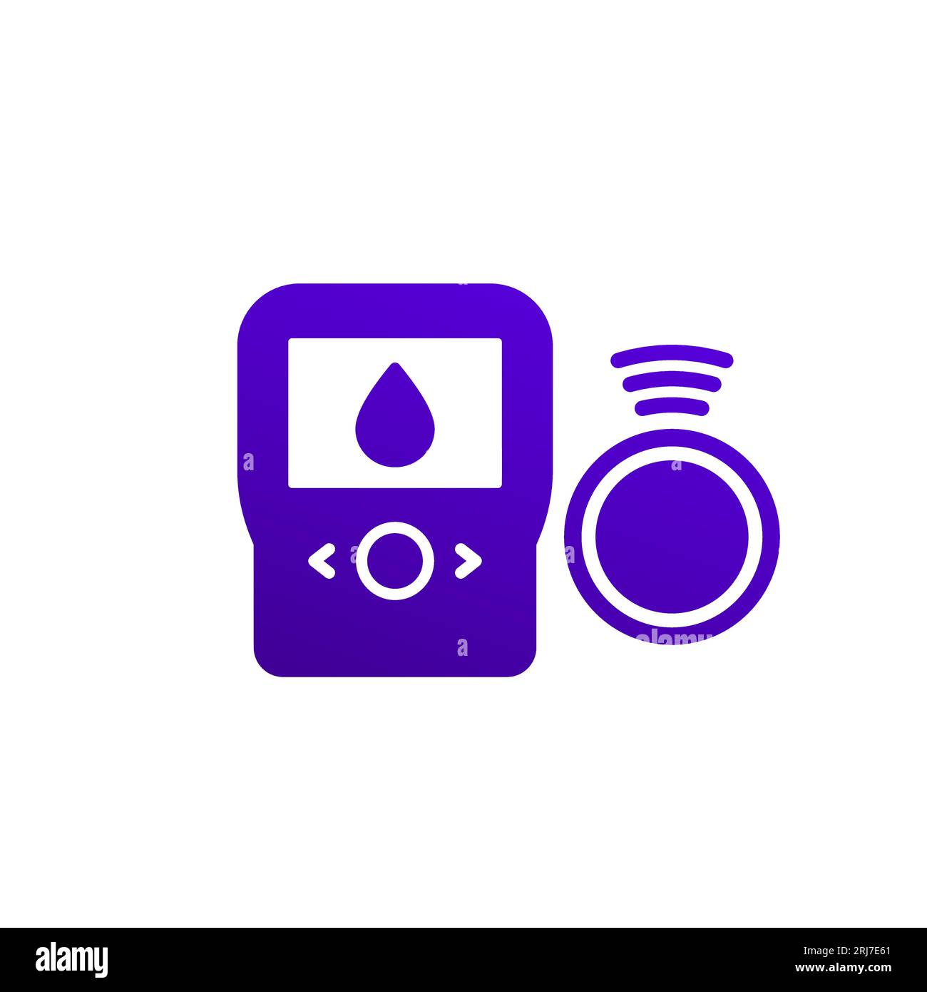 Symbol für kontinuierliche Glukosemessung, Vektor Stock Vektor