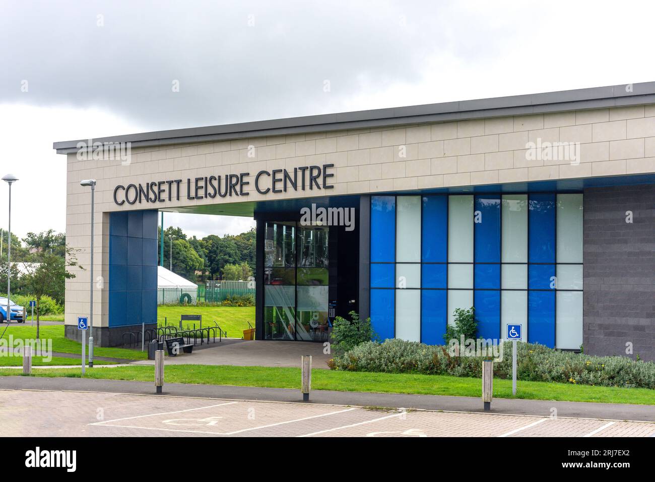 Consett Leisure Centre, Medomsley Road, Consett, County Durham, England, Vereinigtes Königreich Stockfoto
